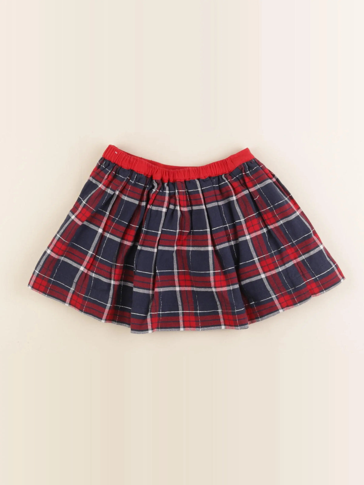 Vertbaudet - jupe réversible bleu, rouge - 4 ans