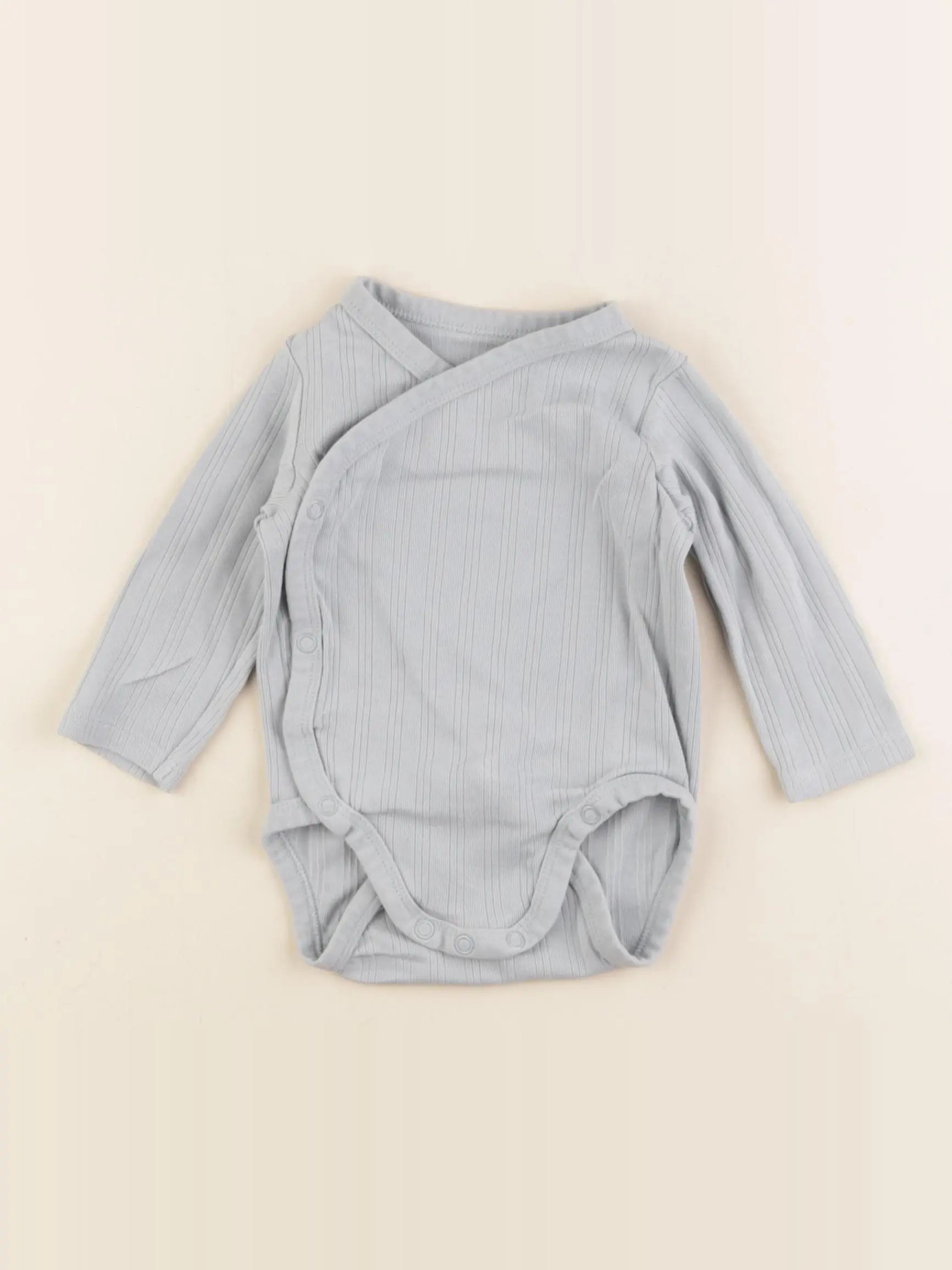 H&M - body bleu - 4/6 mois