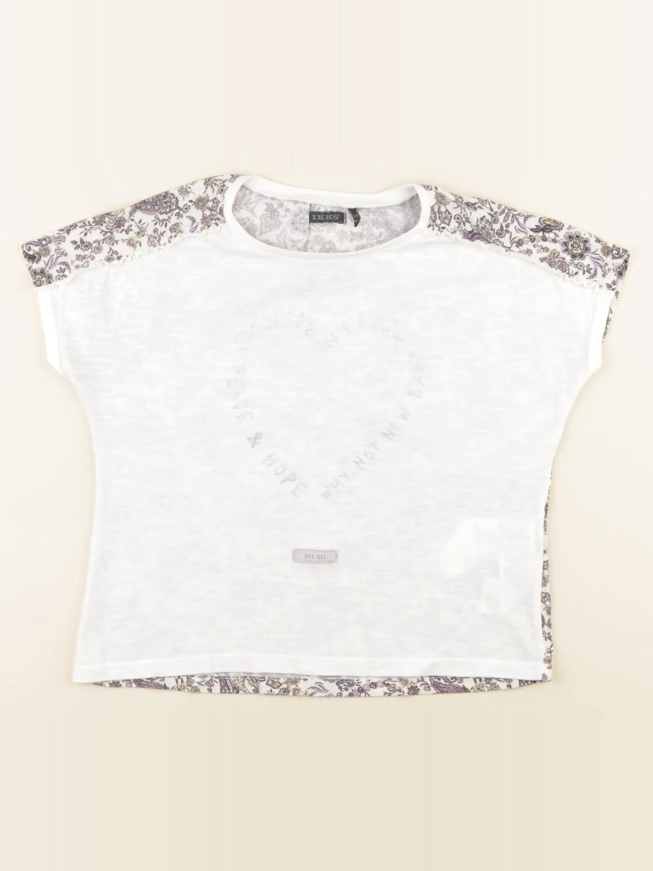 IKKS - tee-shirt imprimé au dos blanc - 8 ans