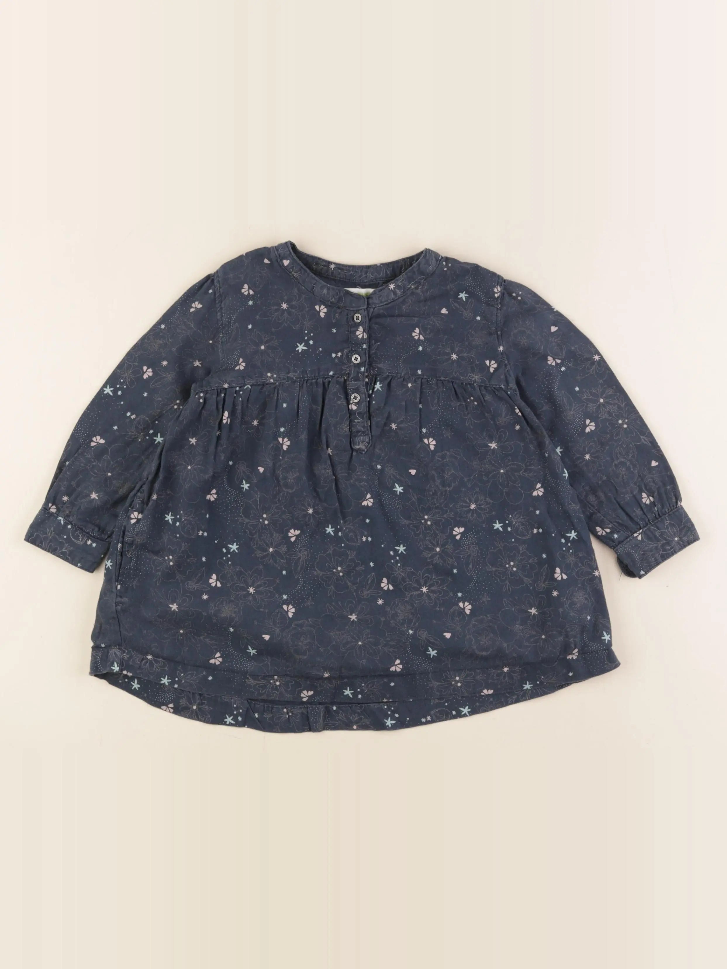 Vertbaudet - robe bleu - 2 ans