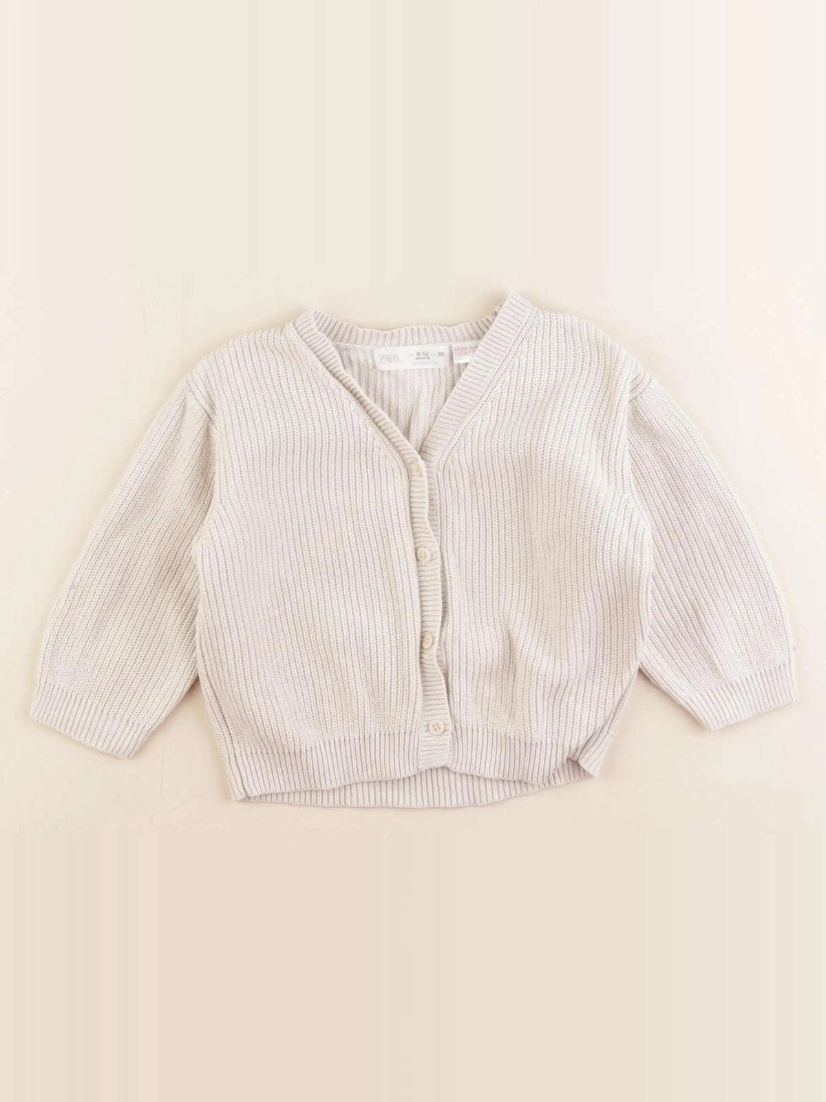 Zara - gilet beige - 9/12 mois