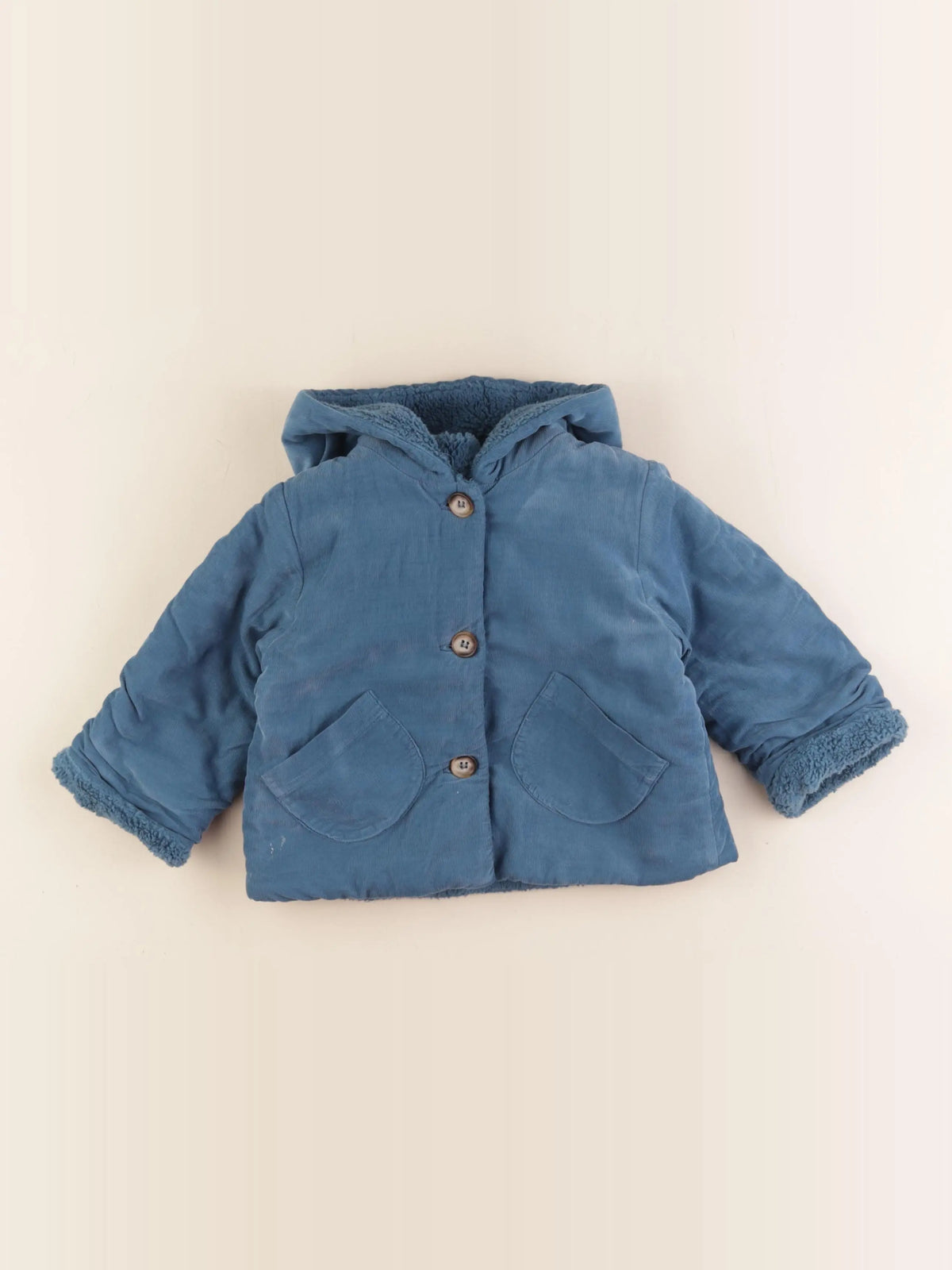 Bonton - veste bleu - 12 mois
