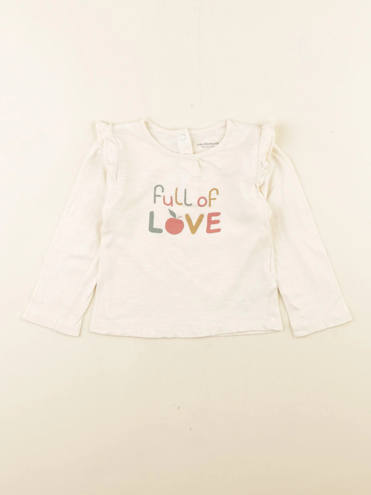 Vertbaudet - tee-shirt beige - 18 mois
