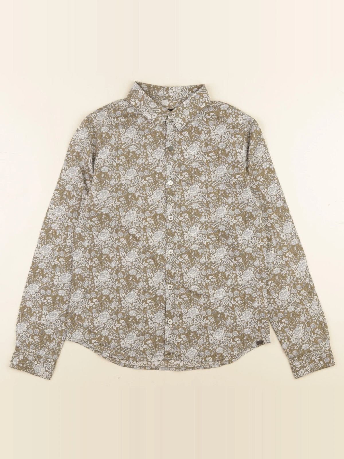 IKKS - chemise beige, vert - 12 ans
