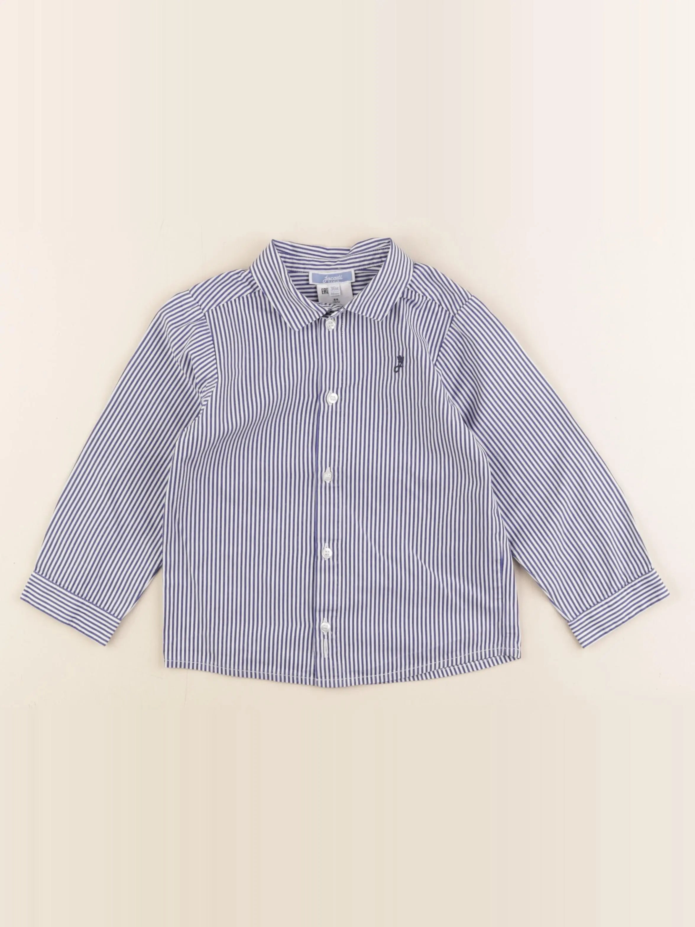 Jacadi - chemise blanc, bleu - 36 mois