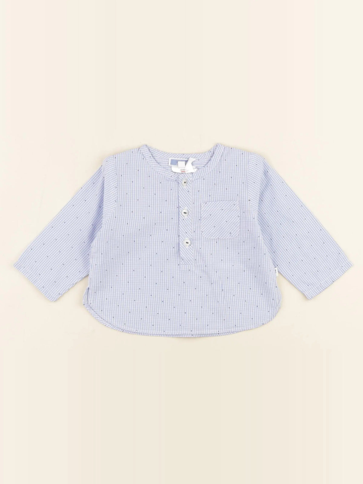 Jacadi - chemise bleu - 6 mois