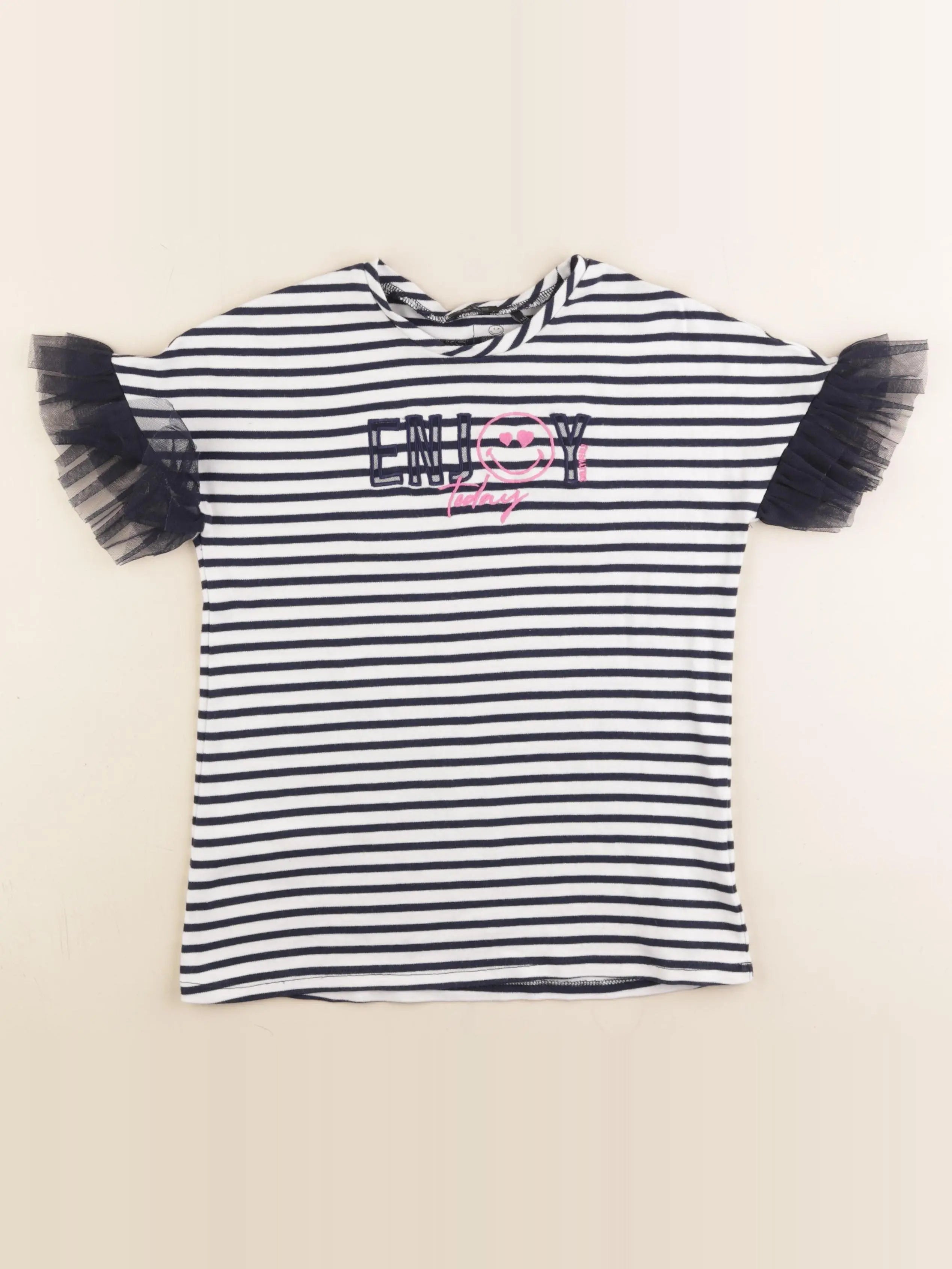IKKS - robe blanc, bleu - 4 ans