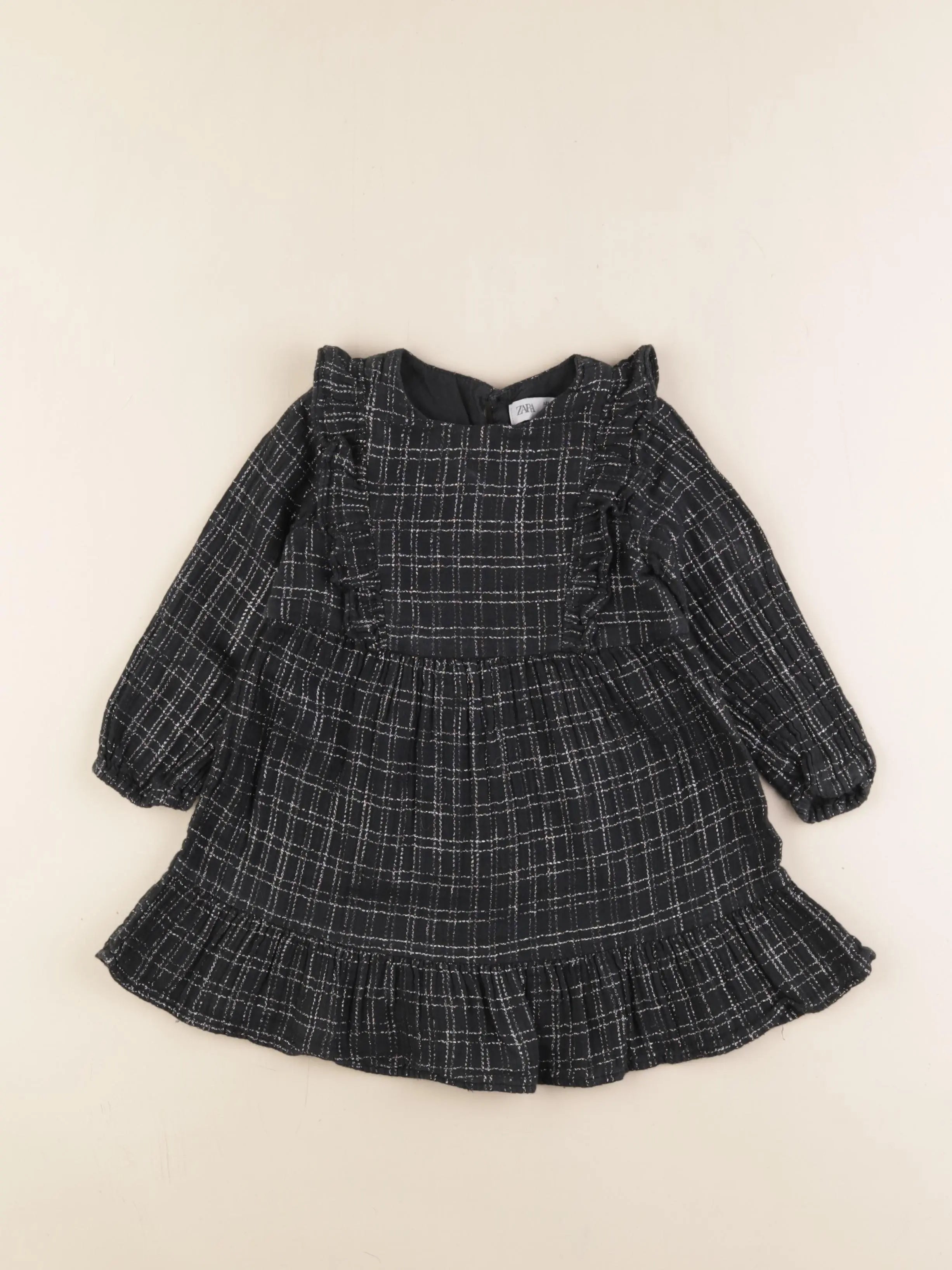 Zara - robe noir, argent - 18/24 mois