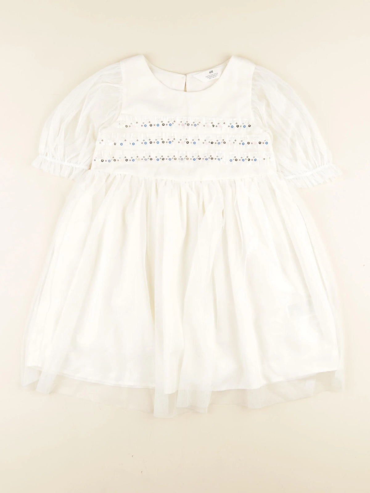 H&M - robe blanc - 6/7 ans