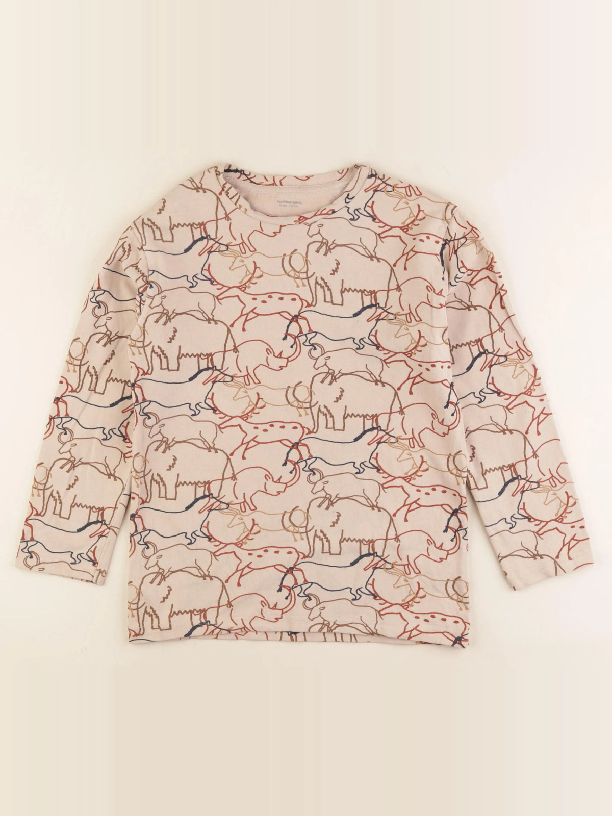 Vertbaudet - tee-shirt beige - 12 ans