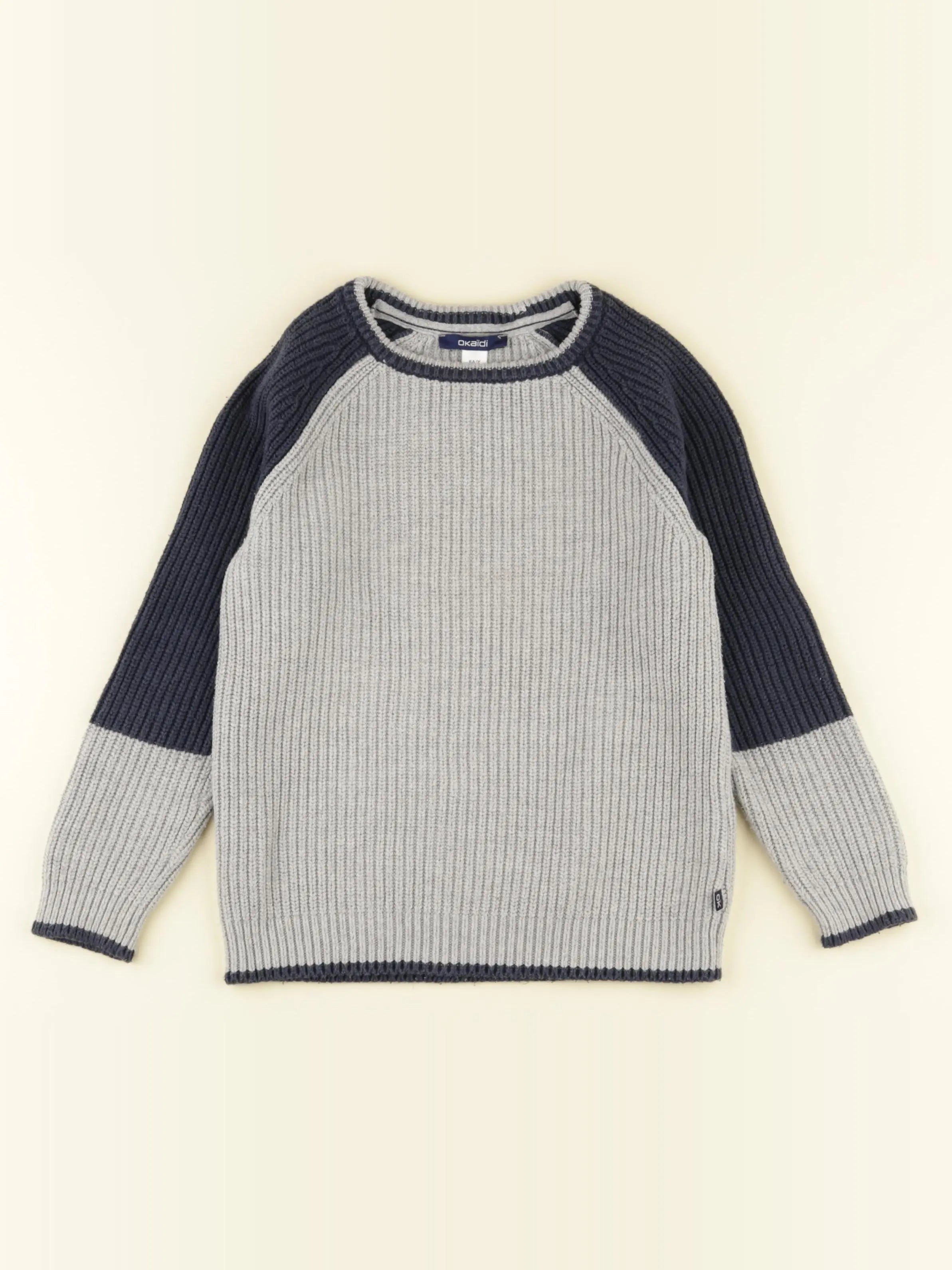 Okaidi - pull gris - 6 ans