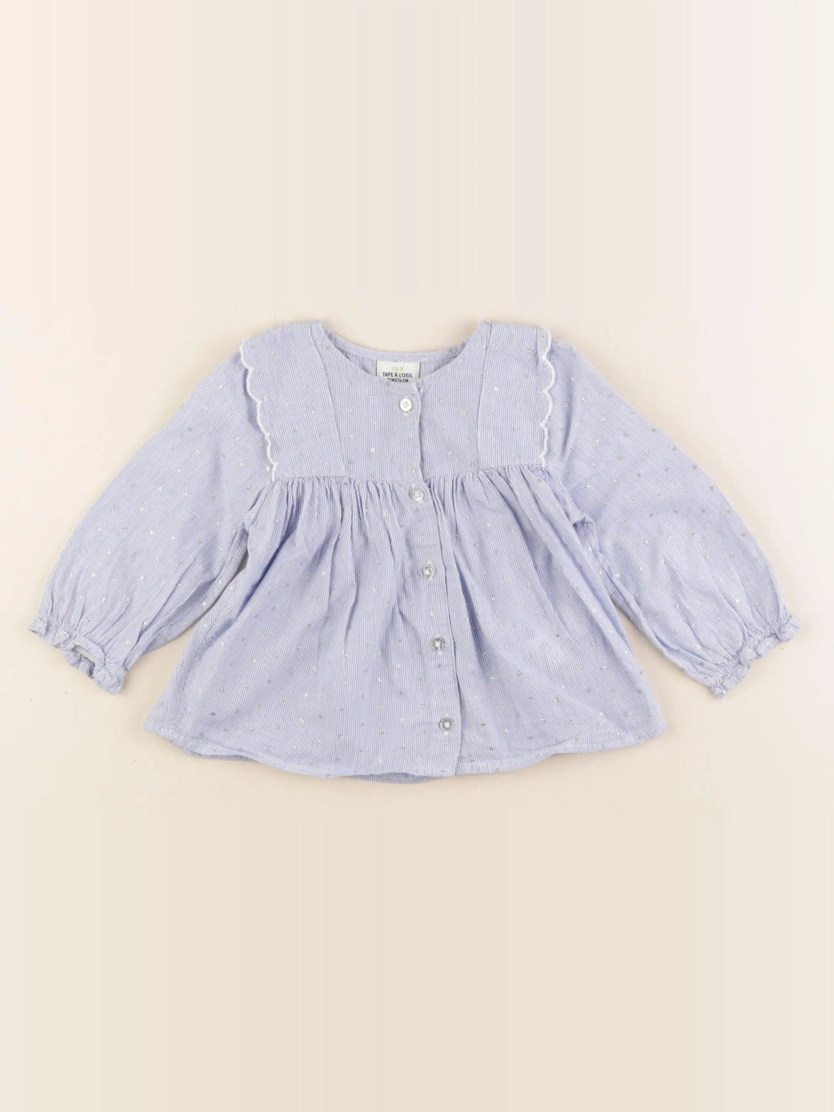 Tape à l'oeil - blouse bleu - 12 mois