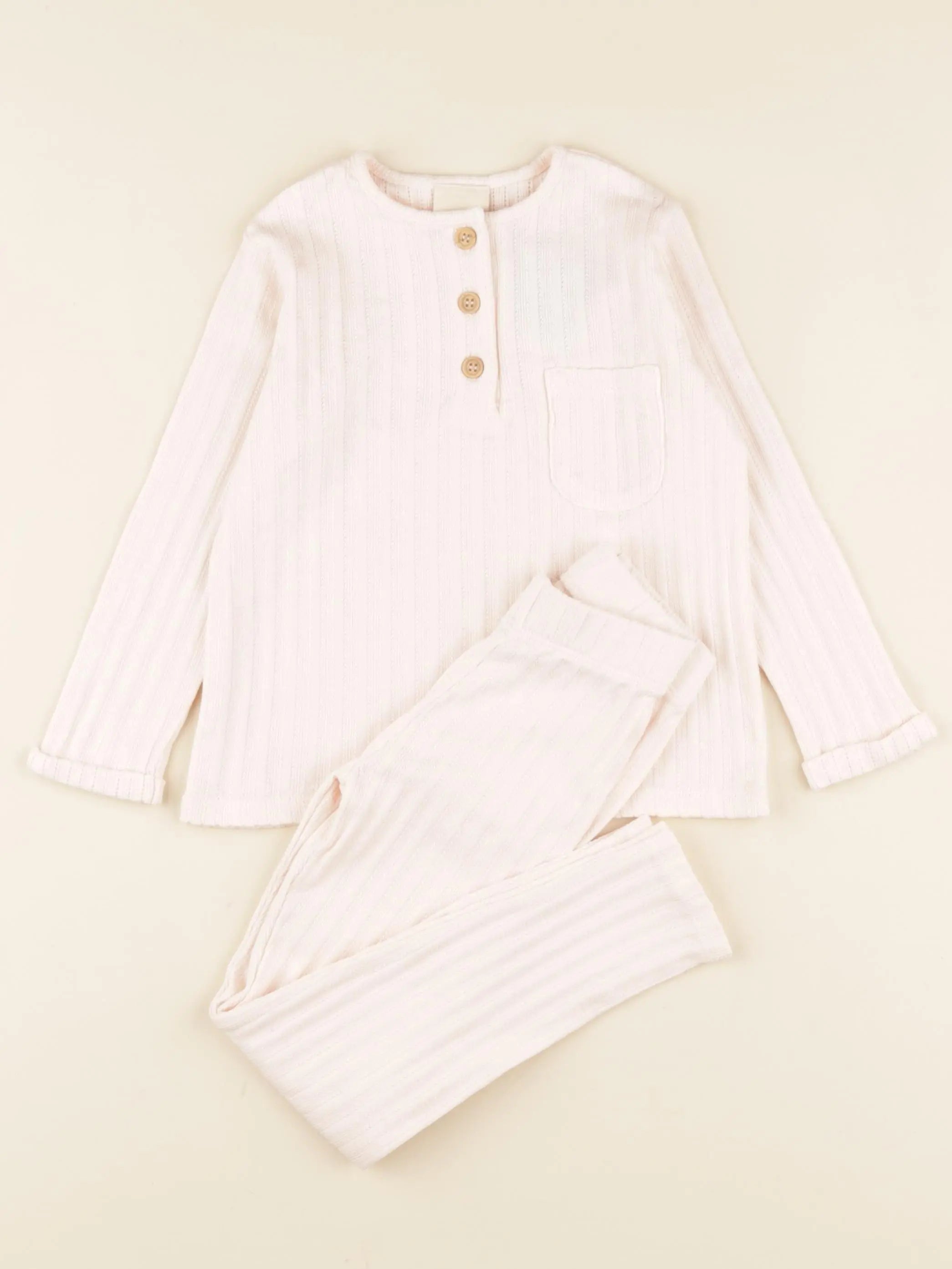 Pyjama coton Oscar rose poudré
