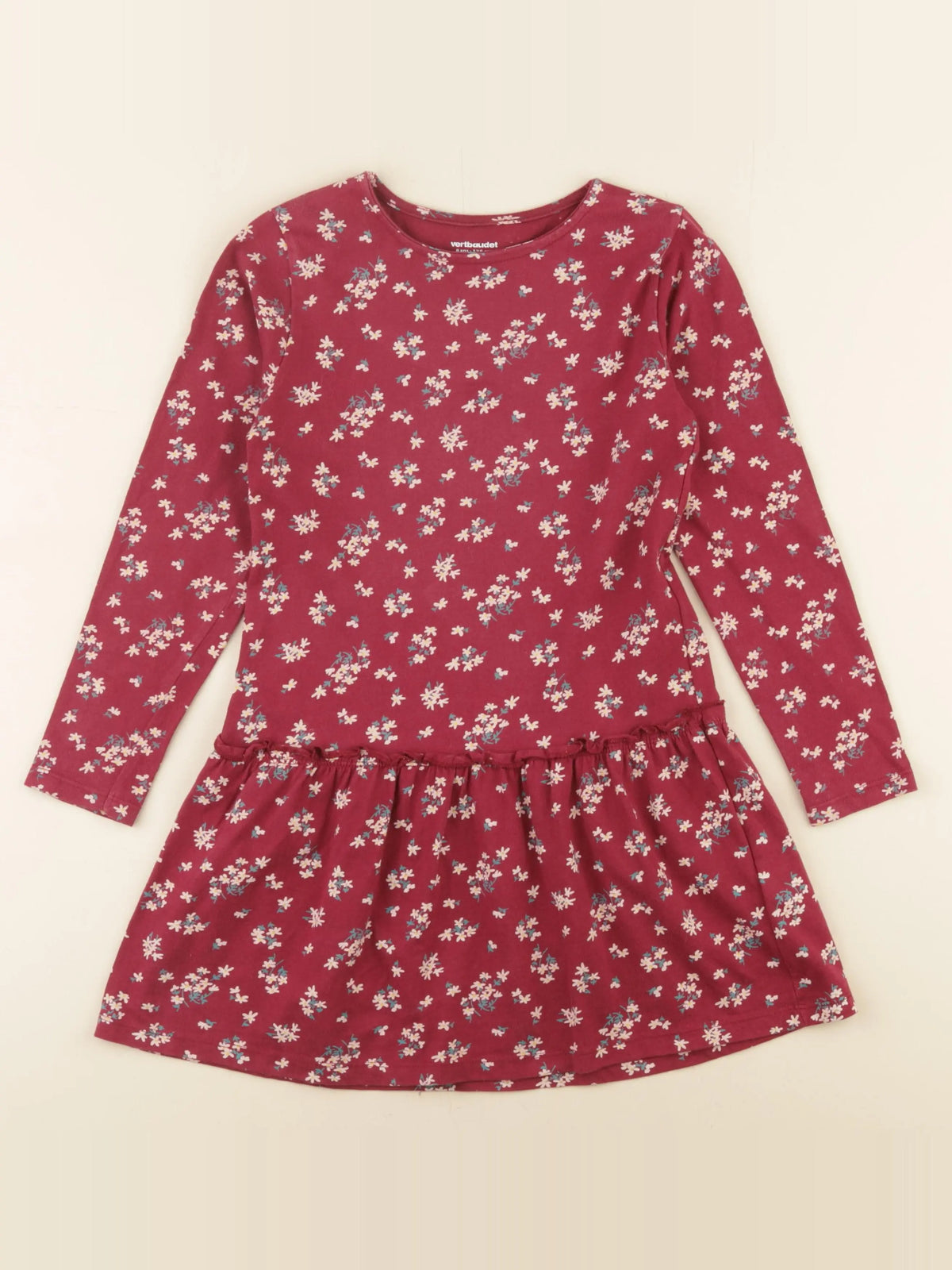 Vertbaudet - robe rouge - 8 ans