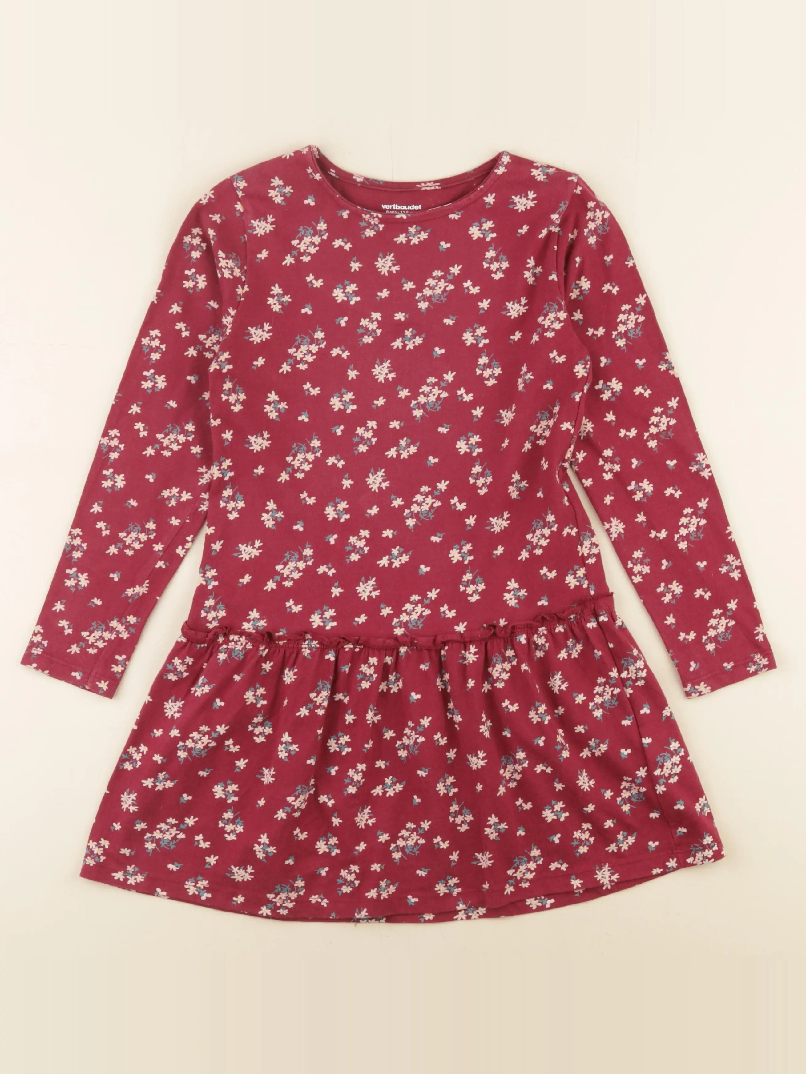 Vertbaudet - robe rouge - 8 ans