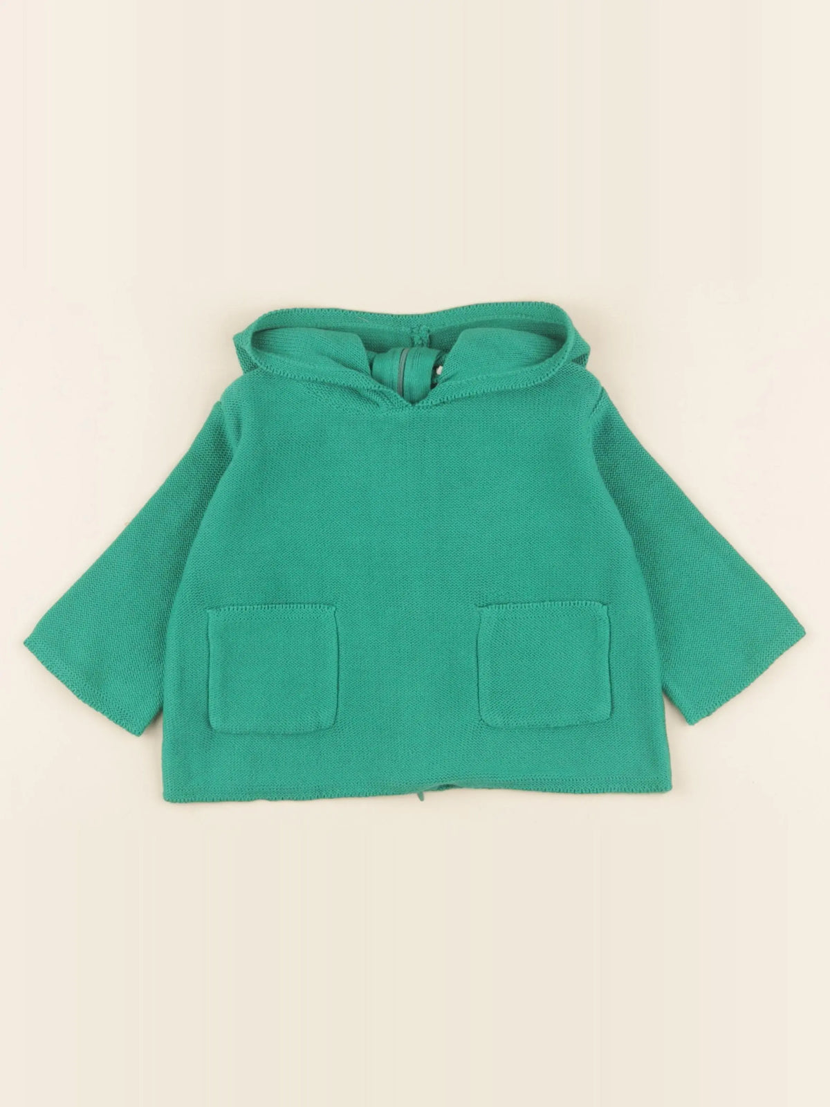 Burnou Anatole tricot vert