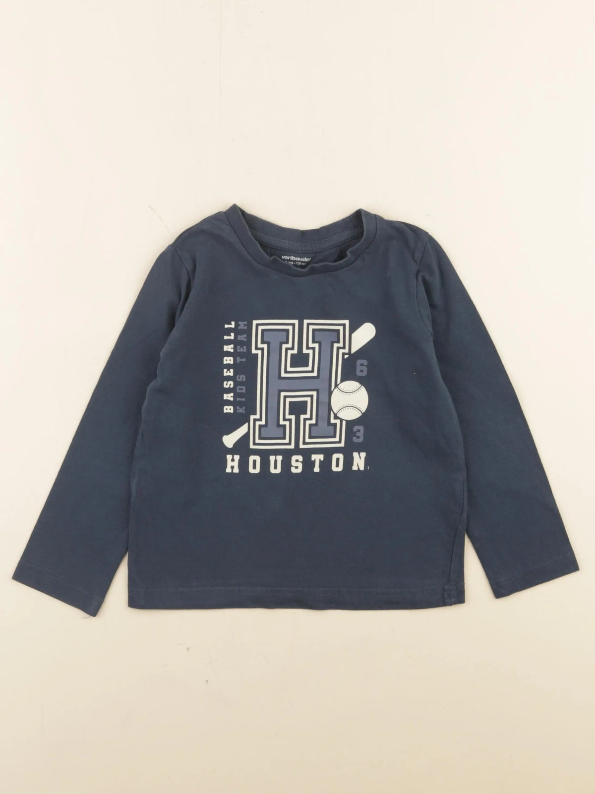 Vertbaudet - tee-shirt bleu - 4 ans