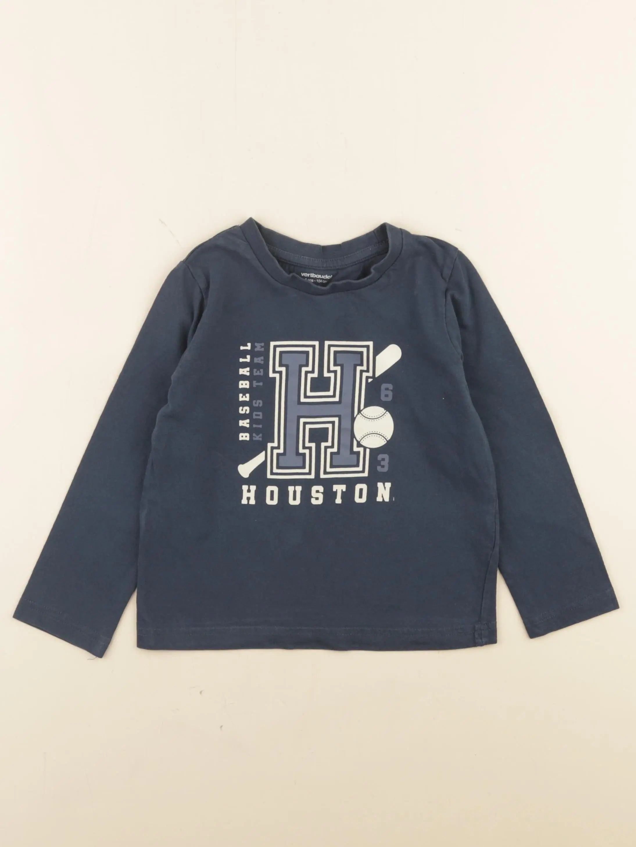 Vertbaudet - tee-shirt bleu - 4 ans