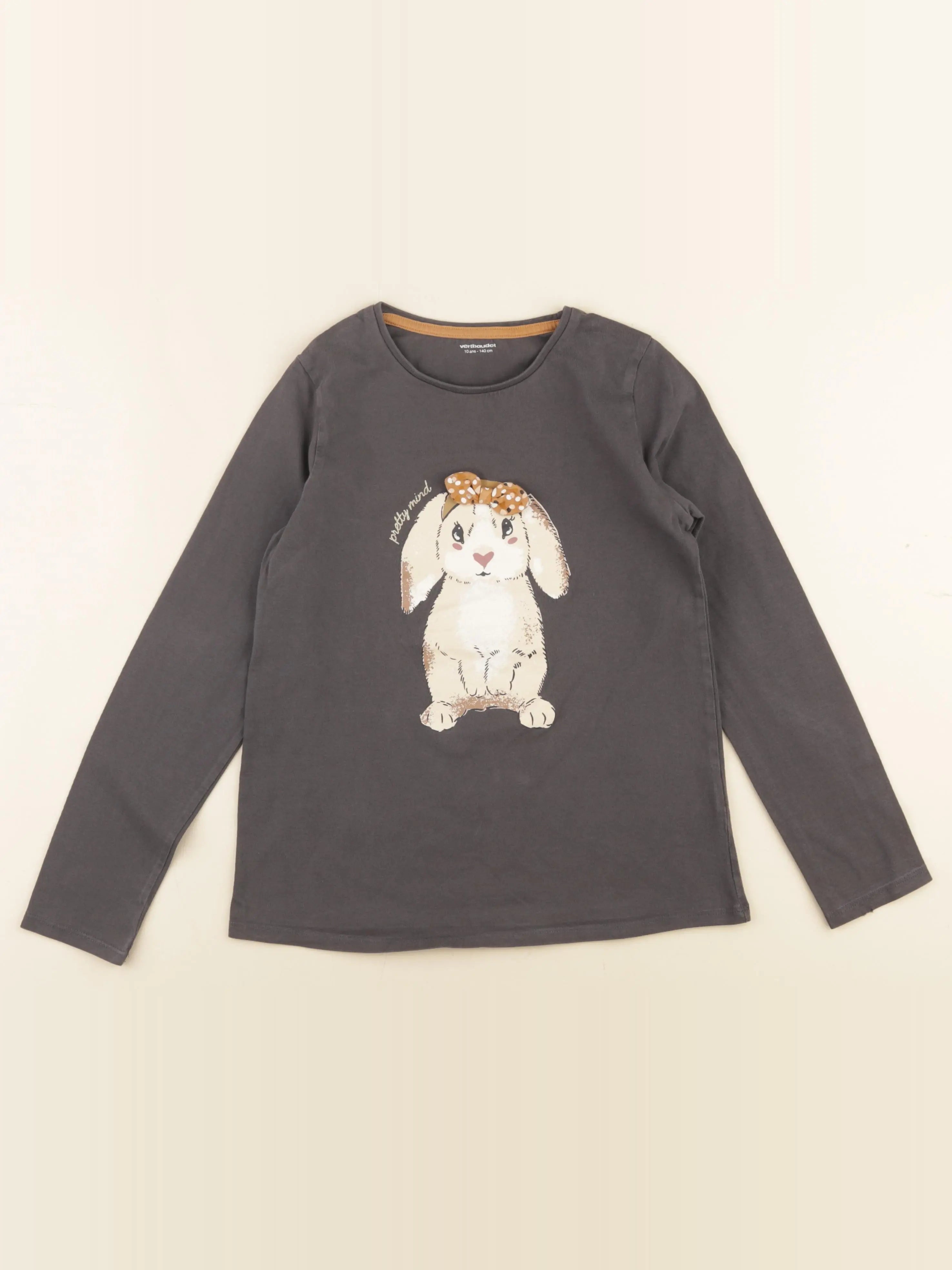 Vertbaudet - tee-shirt noir - 10 ans