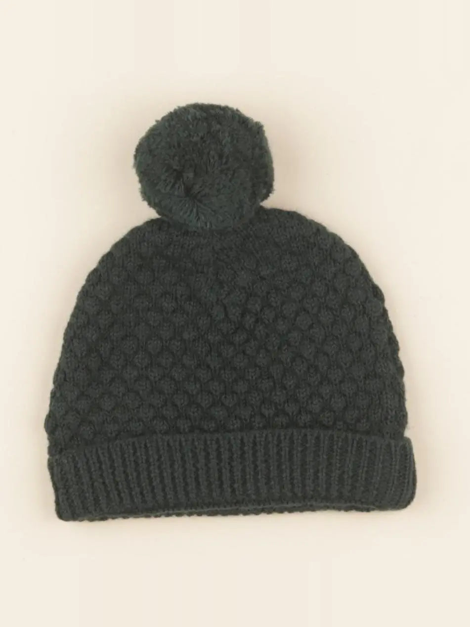 Bonnet Basile tricot vert sapin