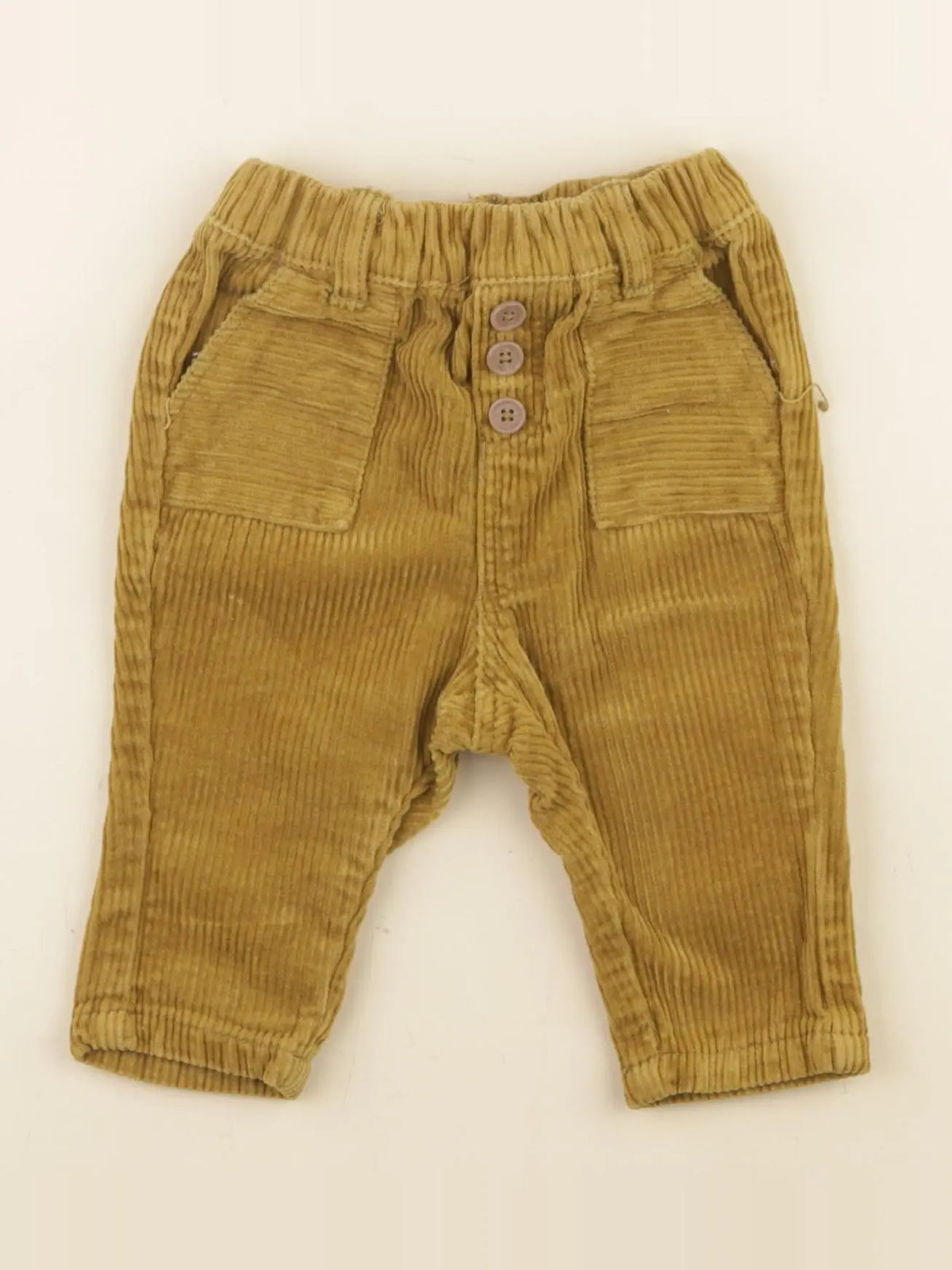 Vertbaudet - pantalon jaune - 3 mois