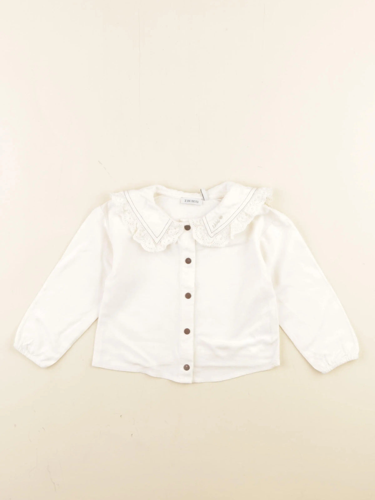 IKKS - blouse beige, blanc - 18 mois