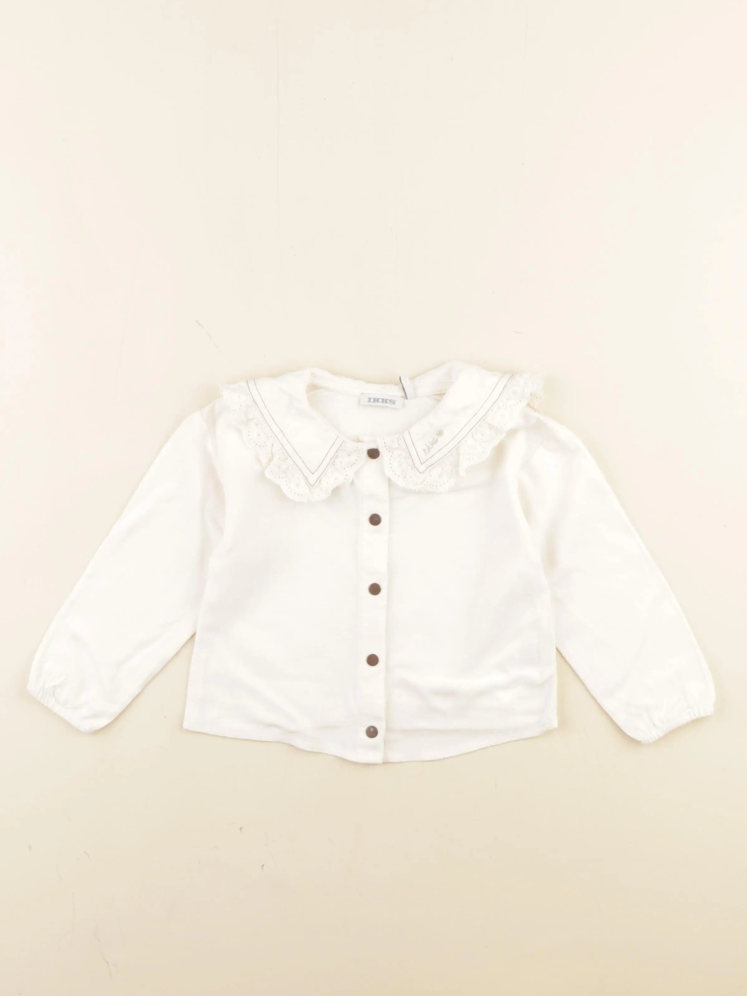 IKKS - blouse beige, blanc - 18 mois