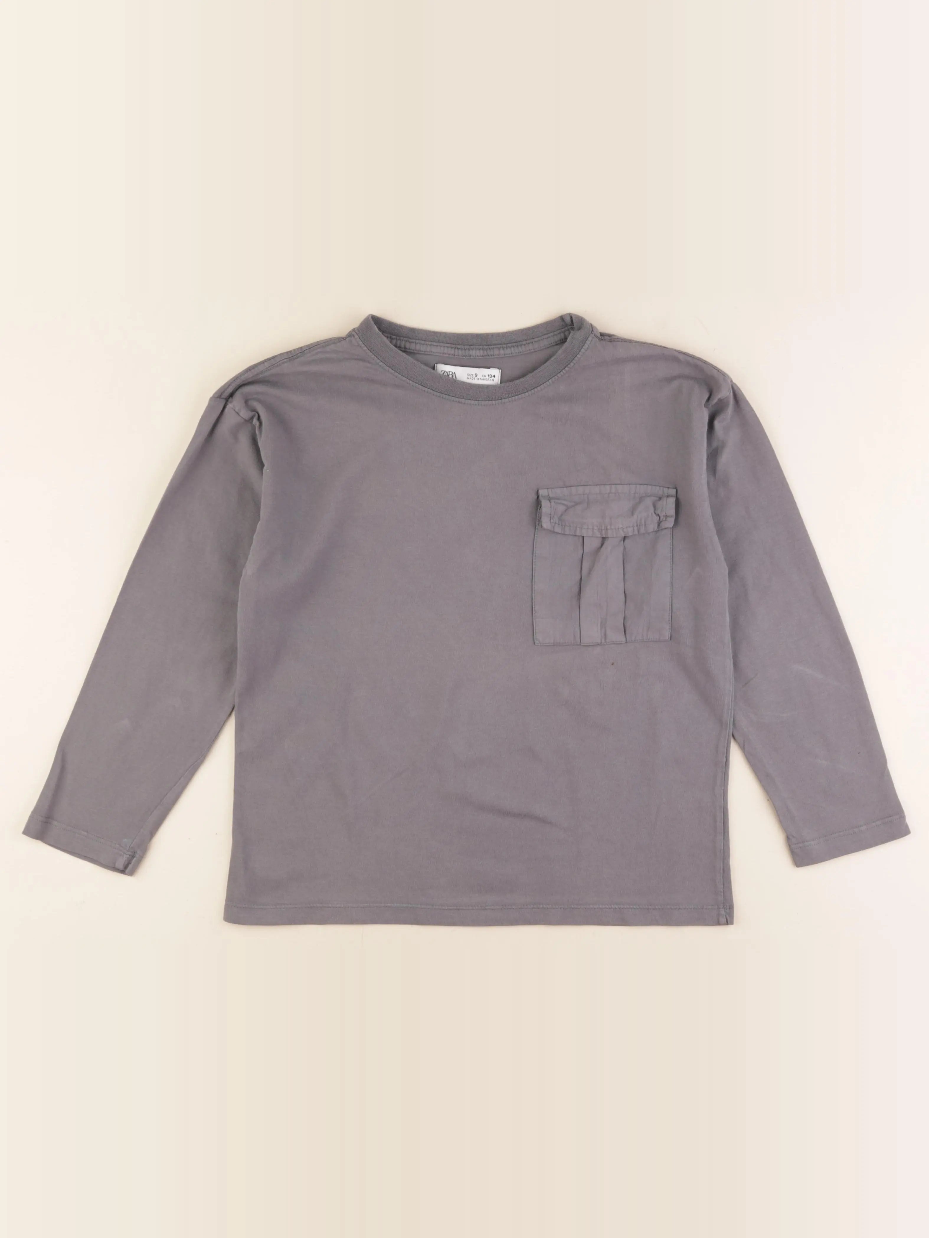 Zara - tee-shirt gris - 9 ans