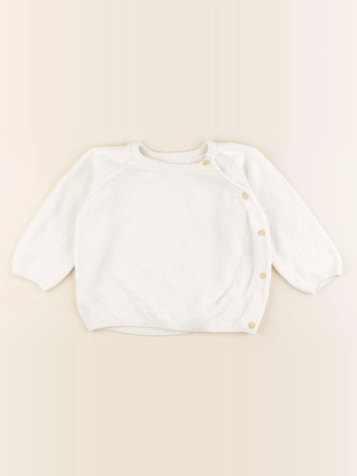 H&M - pull blanc - 6 mois