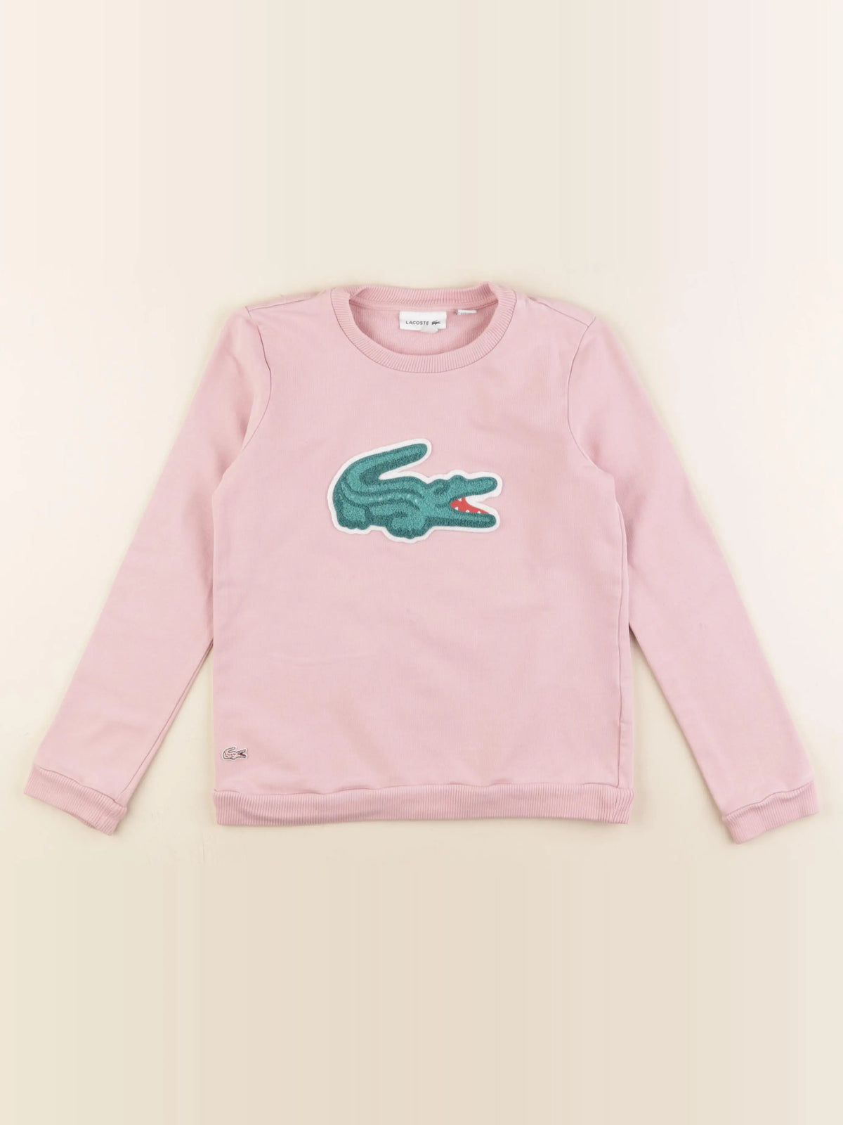 Lacoste - sweat rose - 8 ans