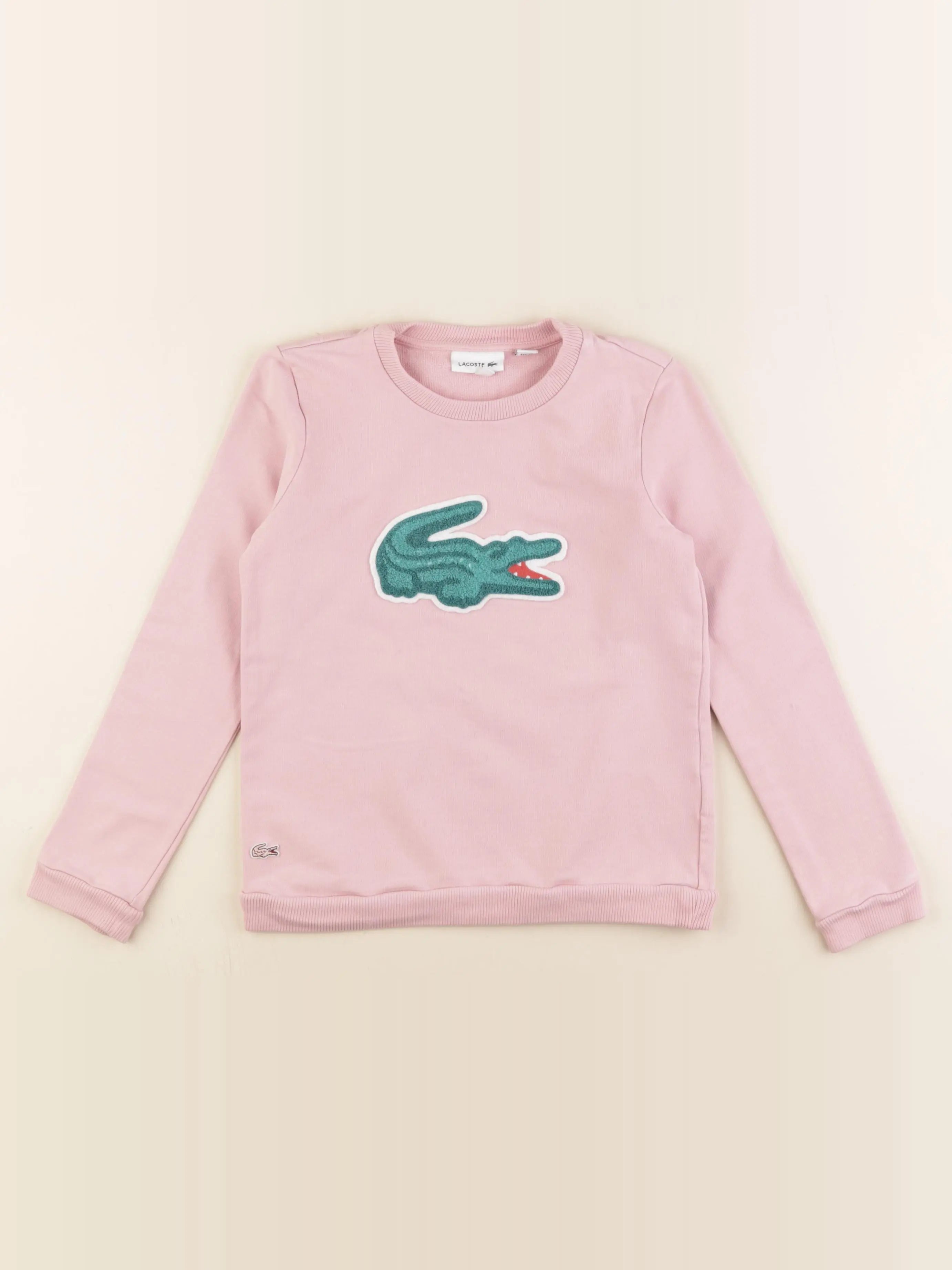 Lacoste - sweat rose - 8 ans