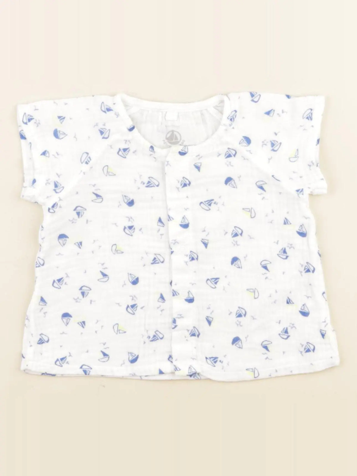 Petit Bateau - blouse blanc - 6 mois