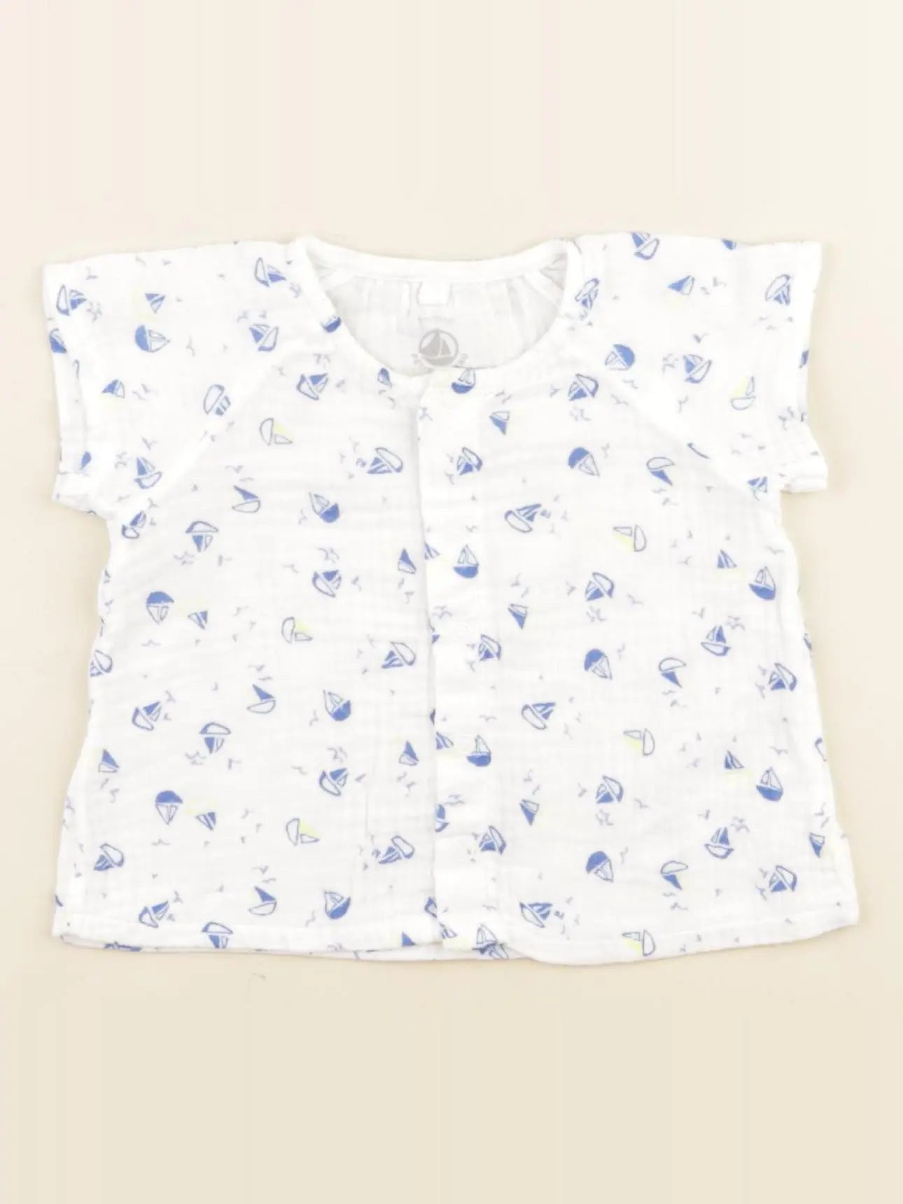 Petit Bateau - blouse blanc - 6 mois