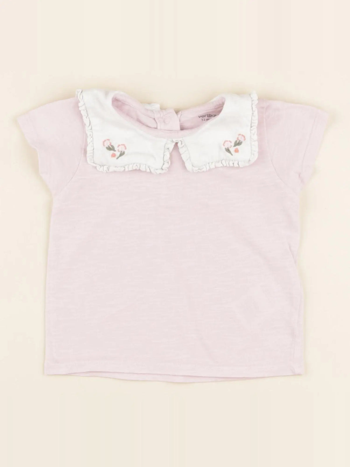 Vertbaudet - tee-shirt rose - 12 mois