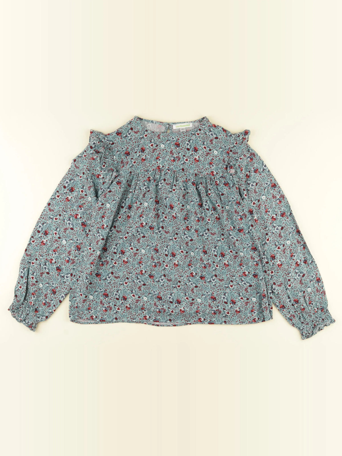 Vertbaudet - blouse vert - 10 ans
