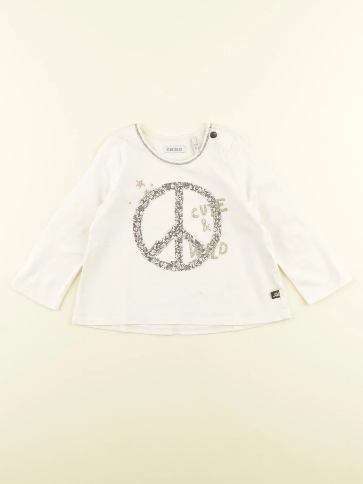 IKKS - tee-shirt beige - 12 mois