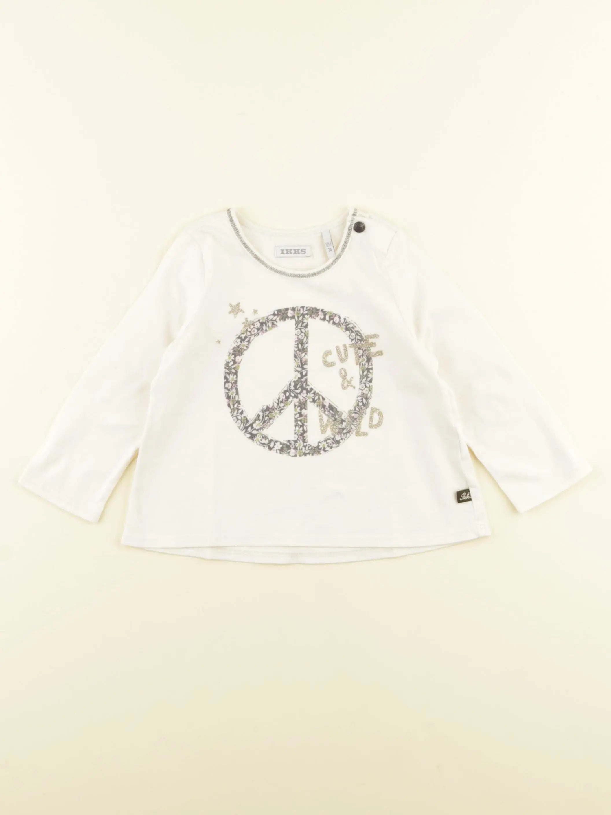 IKKS - tee-shirt beige - 12 mois