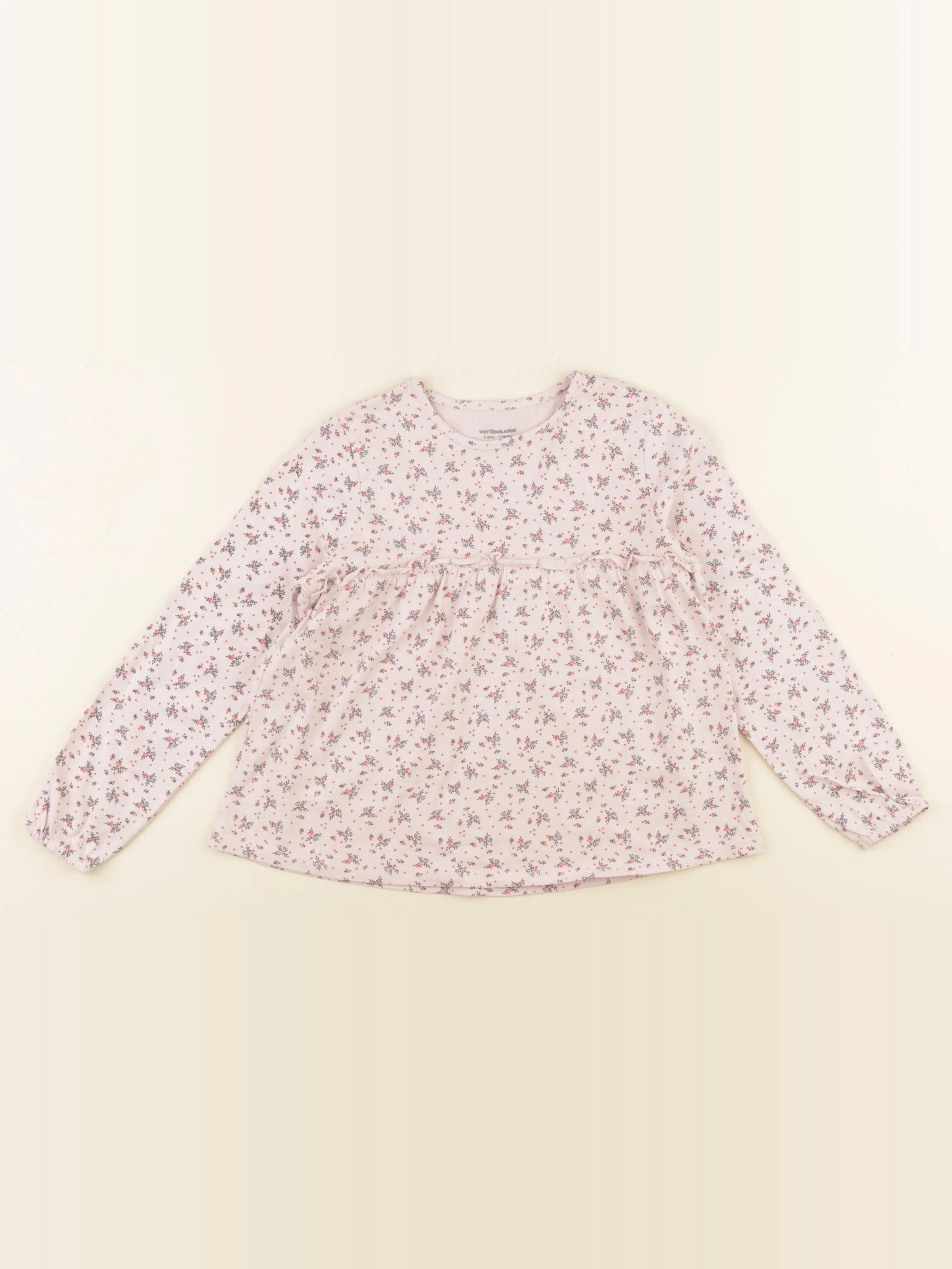 Vertbaudet - tee-shirt rose - 6 ans