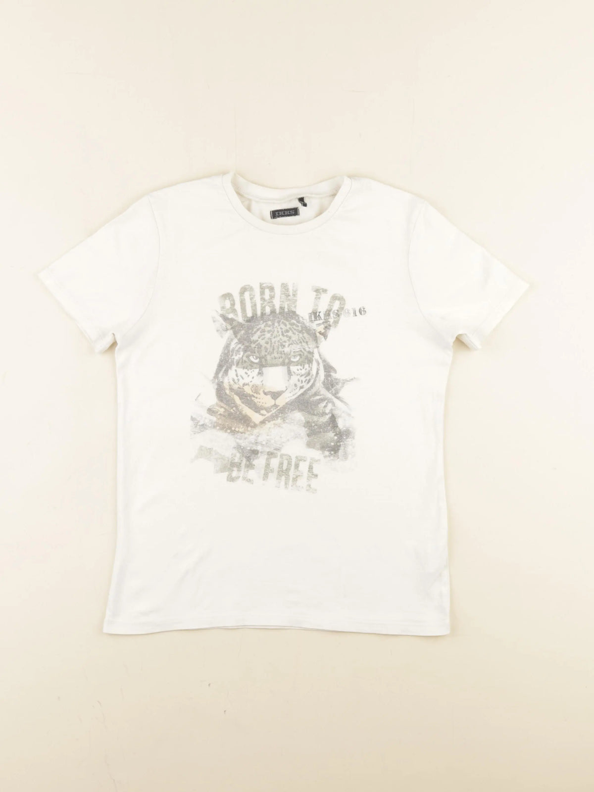 IKKS - tee-shirt beige - 10 ans