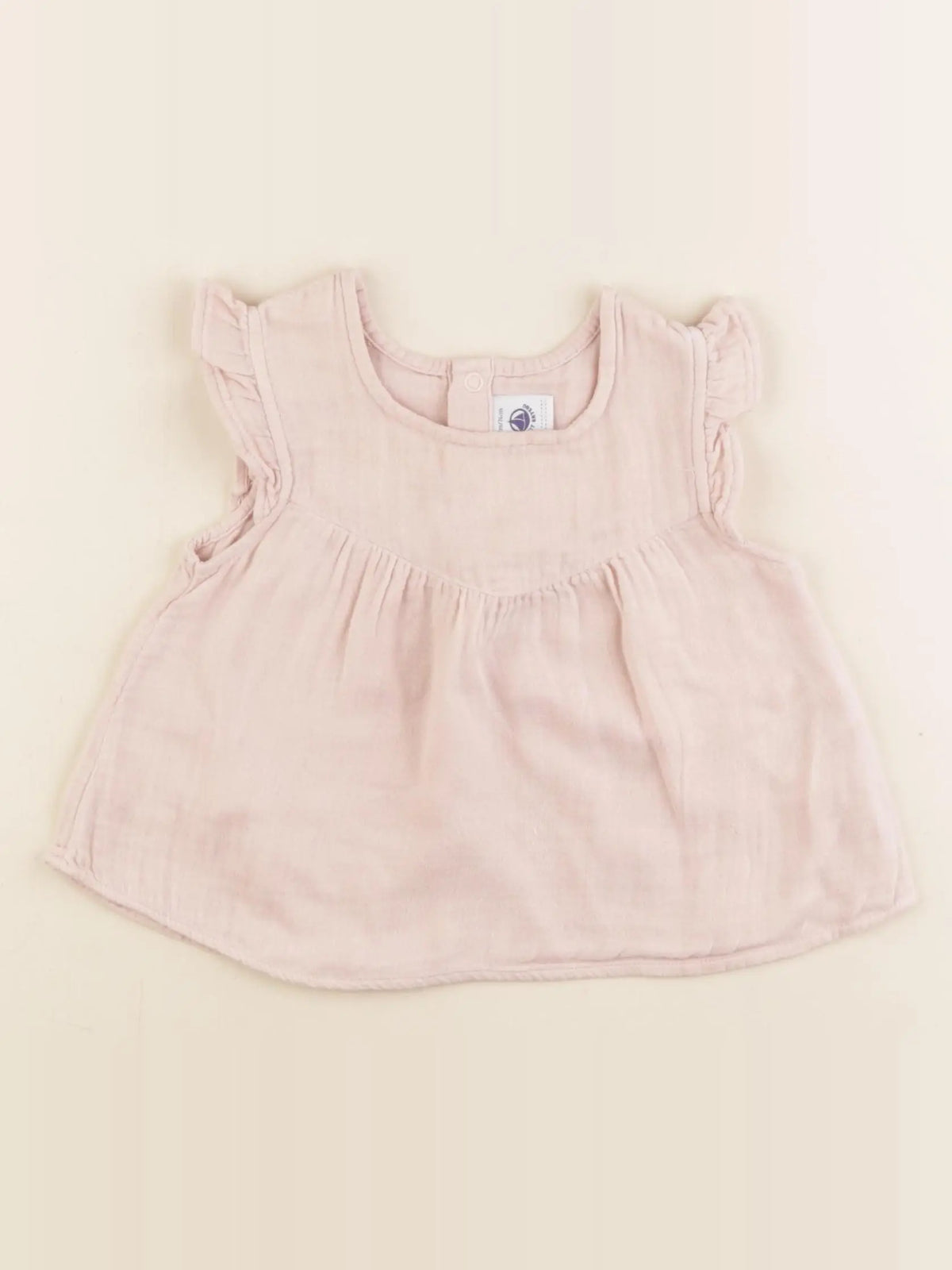 Petit Bateau - blouse rose - 12 mois