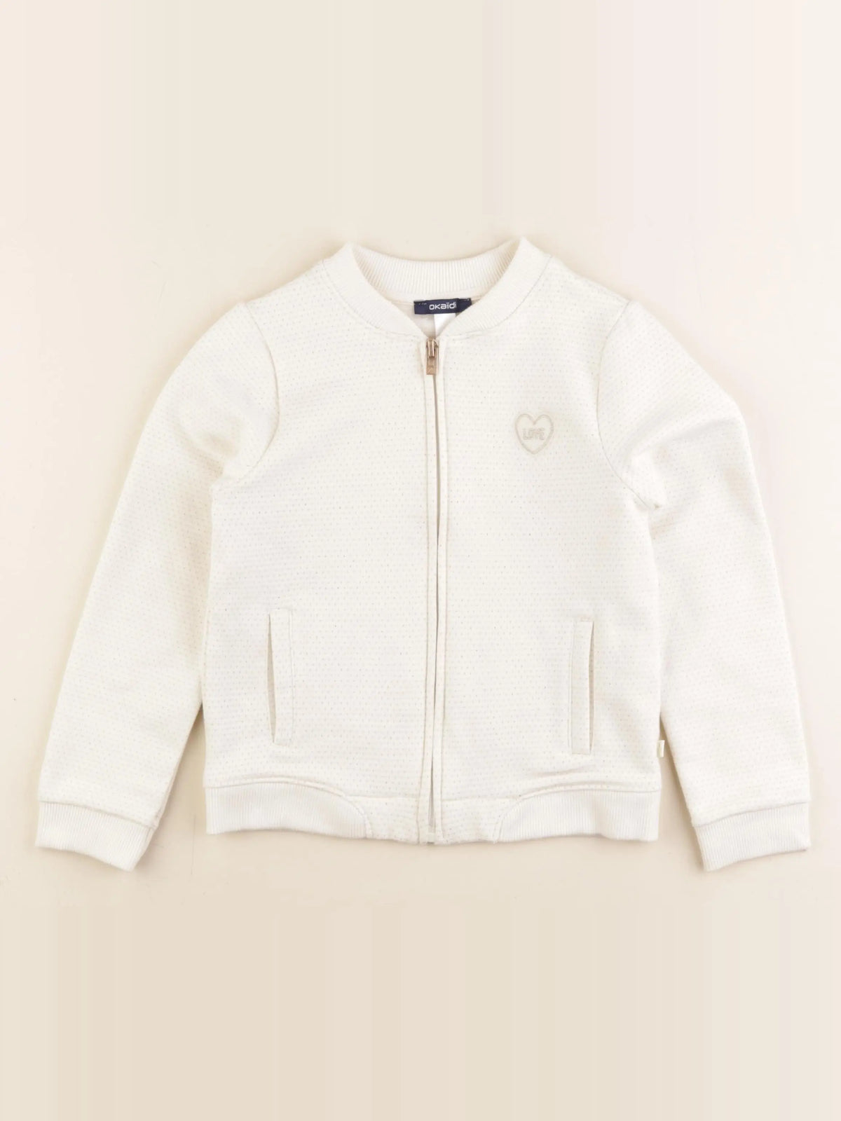 Okaidi - gilet blanc - 6 ans