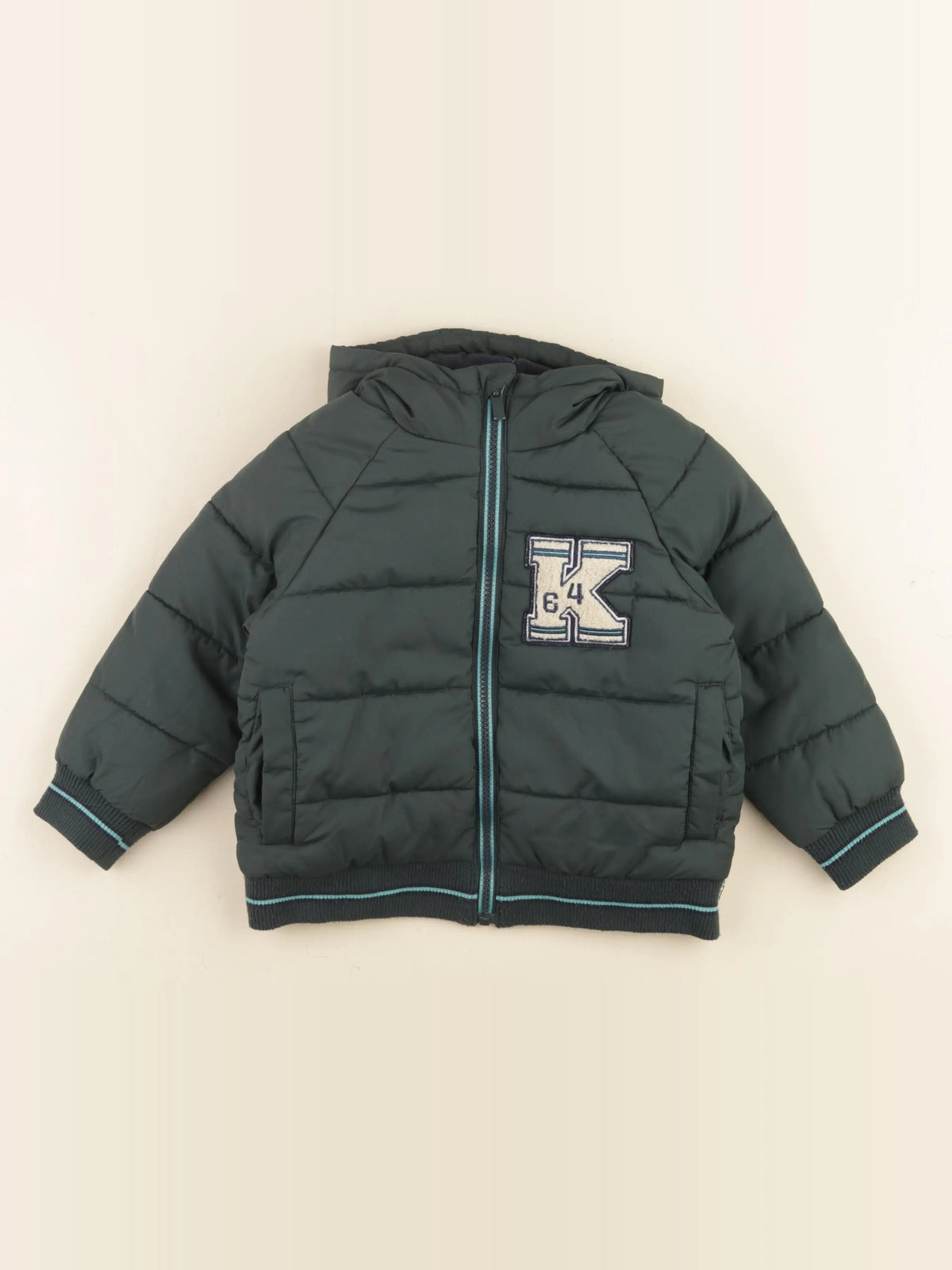 Vertbaudet - doudoune vert - 3 ans