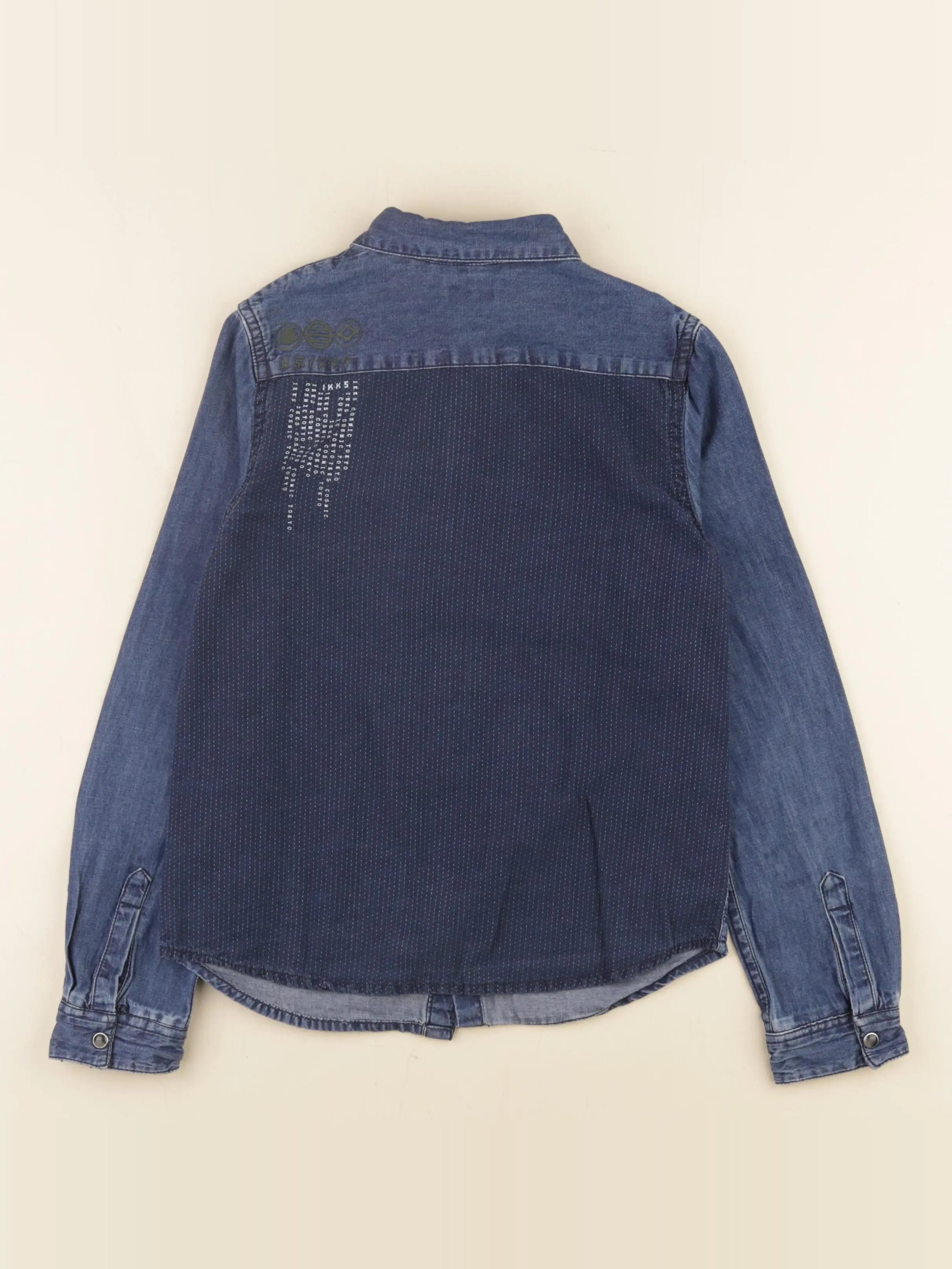 IKKS - chemise imprimé au dos bleu - 8 ans