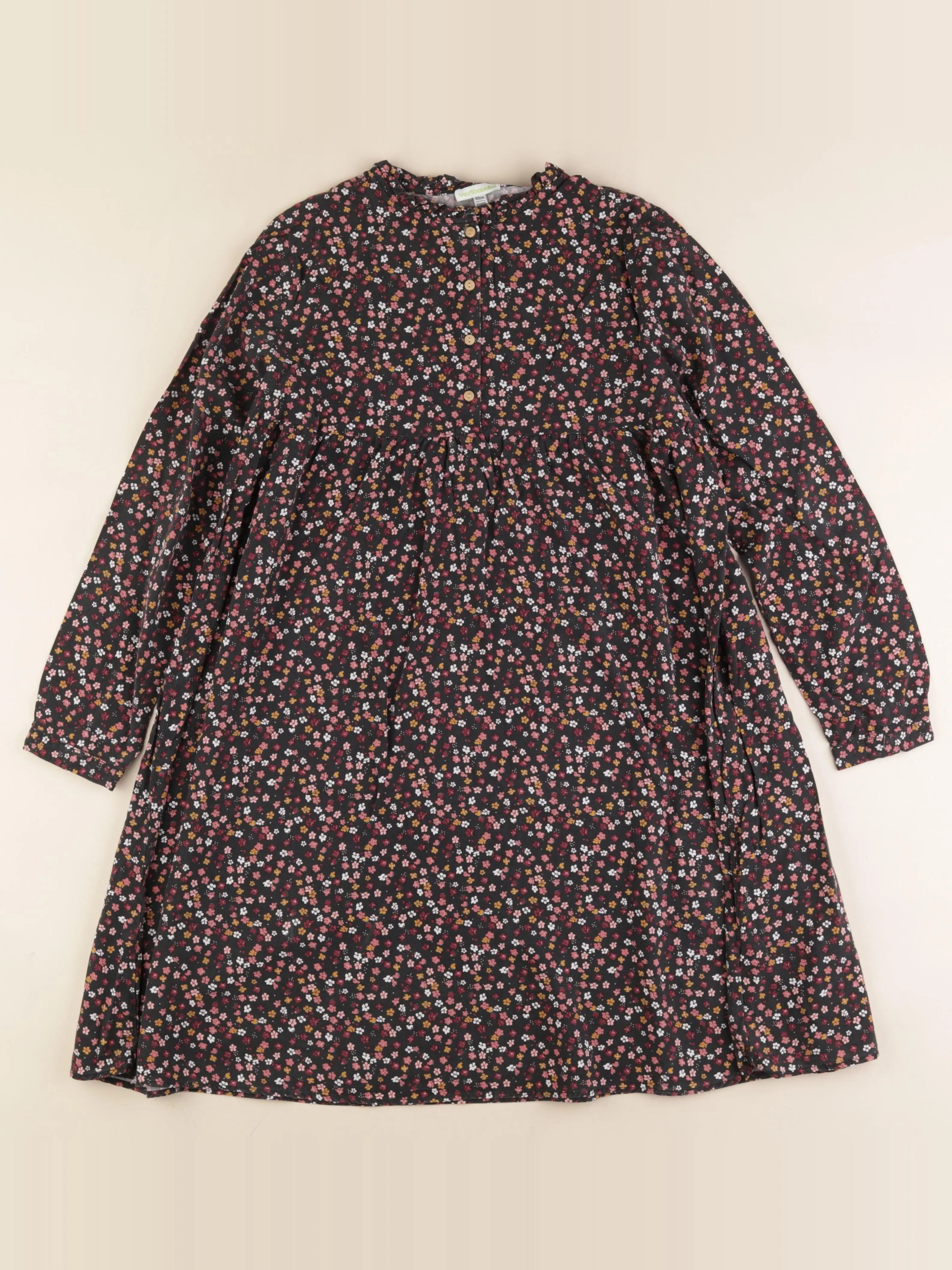 Vertbaudet - robe noir, rose - 12 ans
