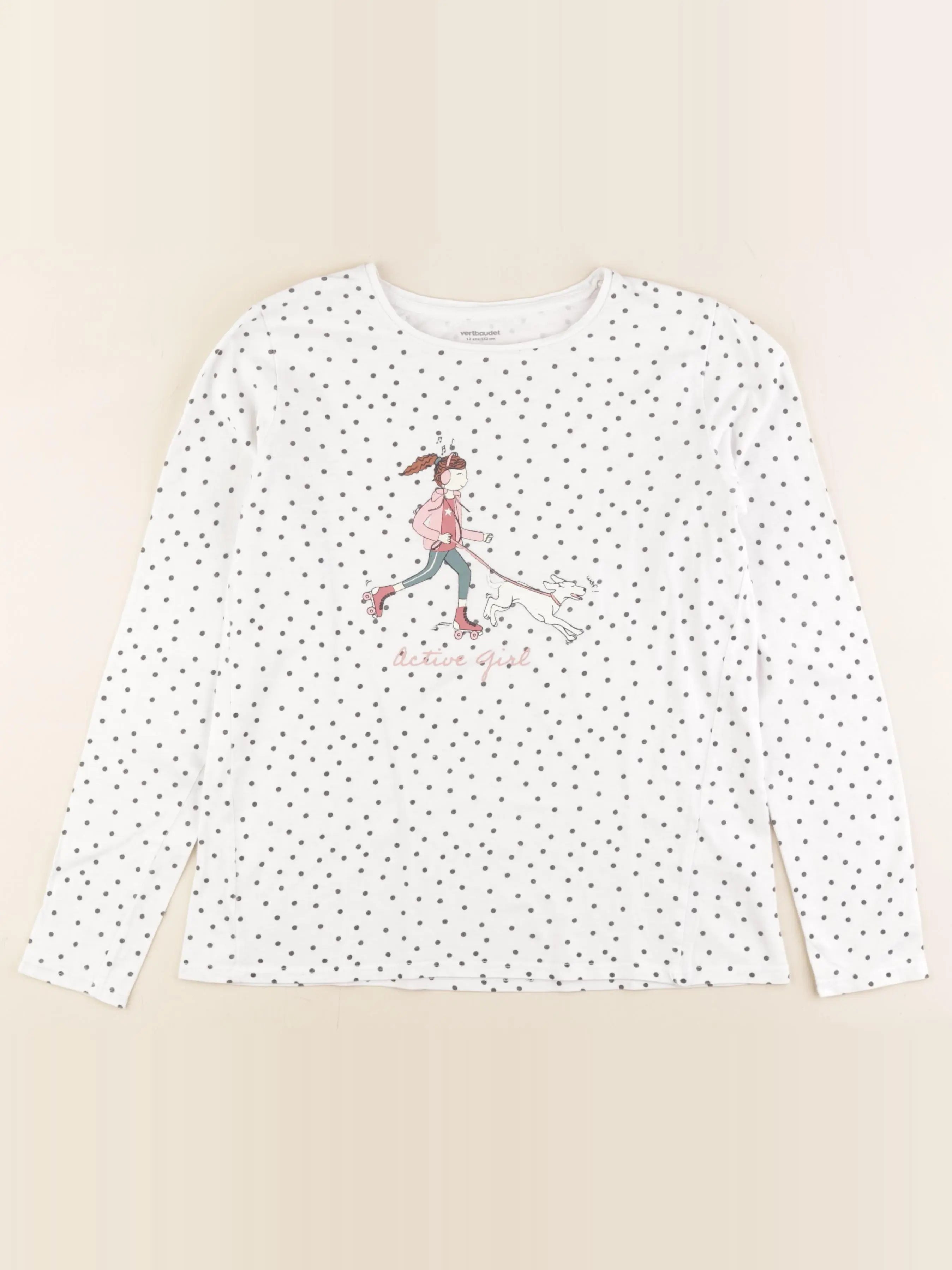 Vertbaudet - tee-shirt blanc - 12 ans