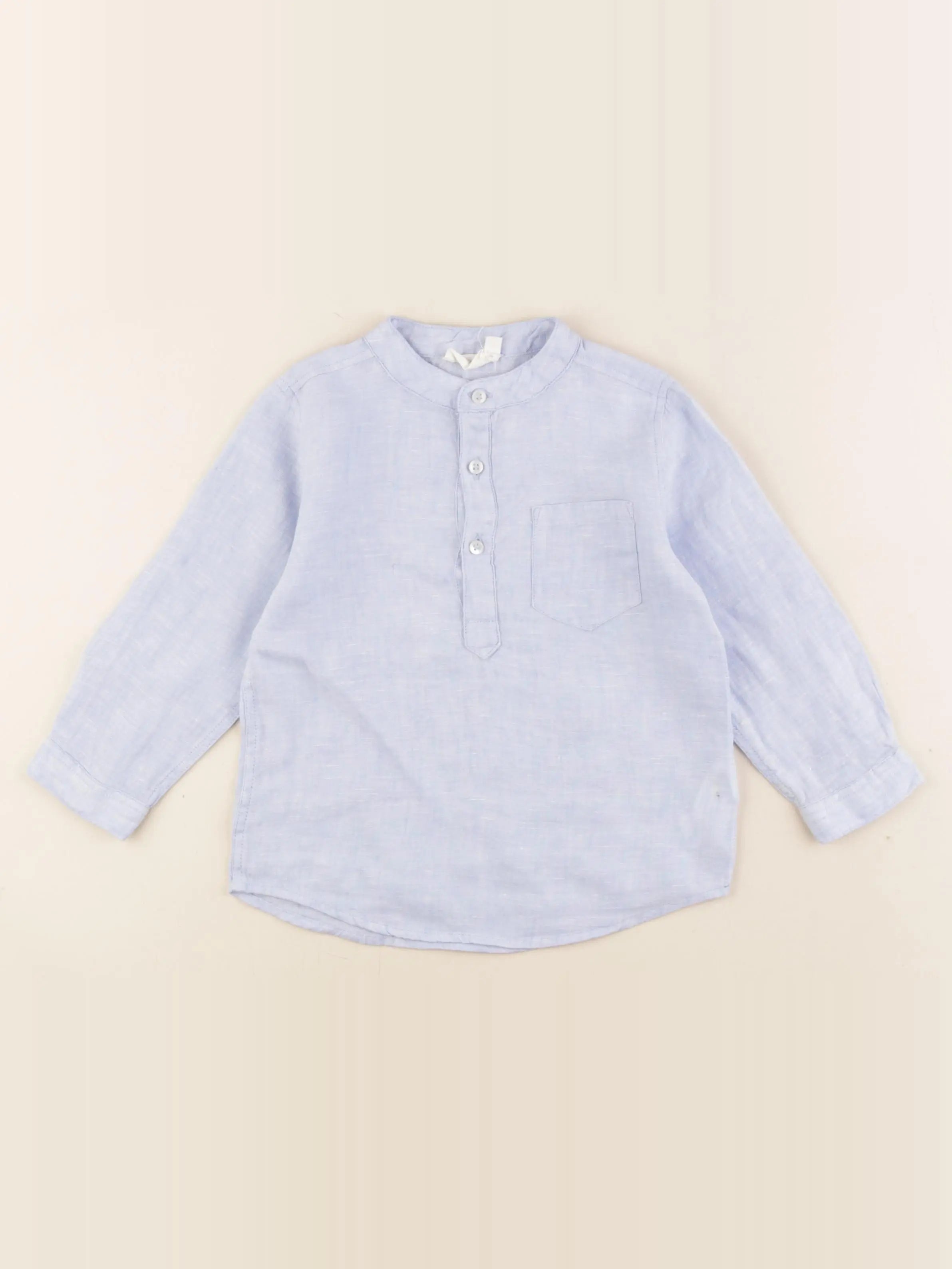 H&M - chemise bleu - 24 mois
