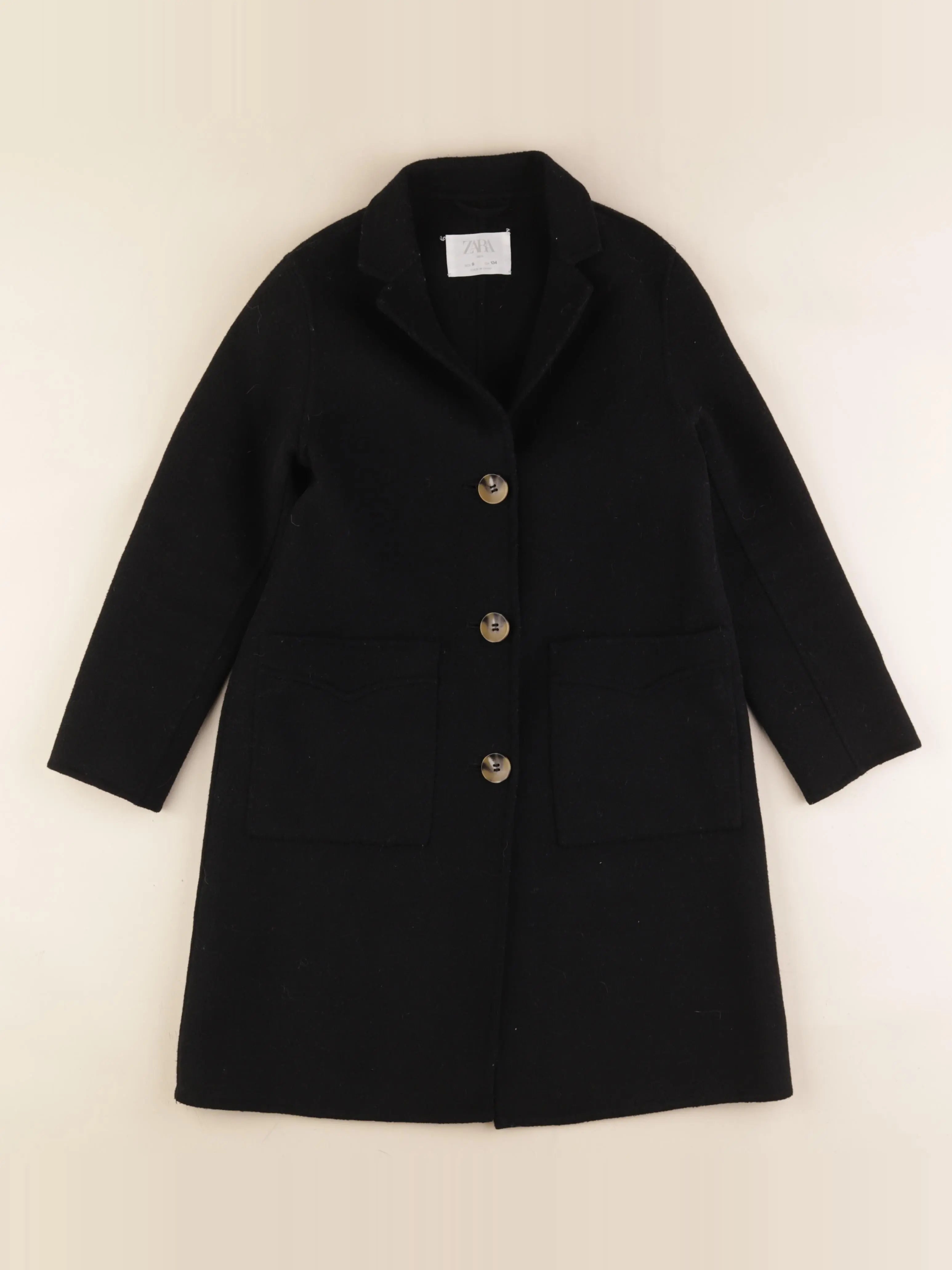 Zara - manteau noir - 9 ans