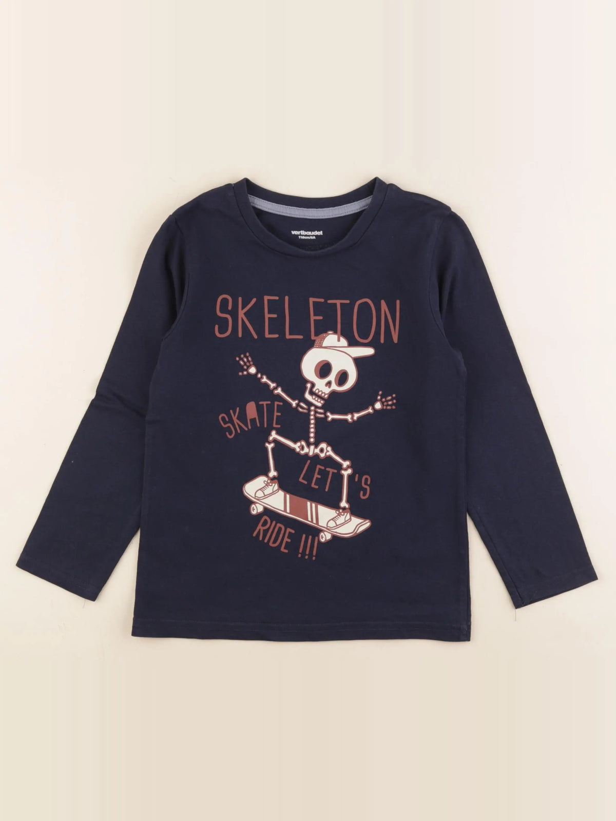 Vertbaudet - tee-shirt bleu - 6 ans