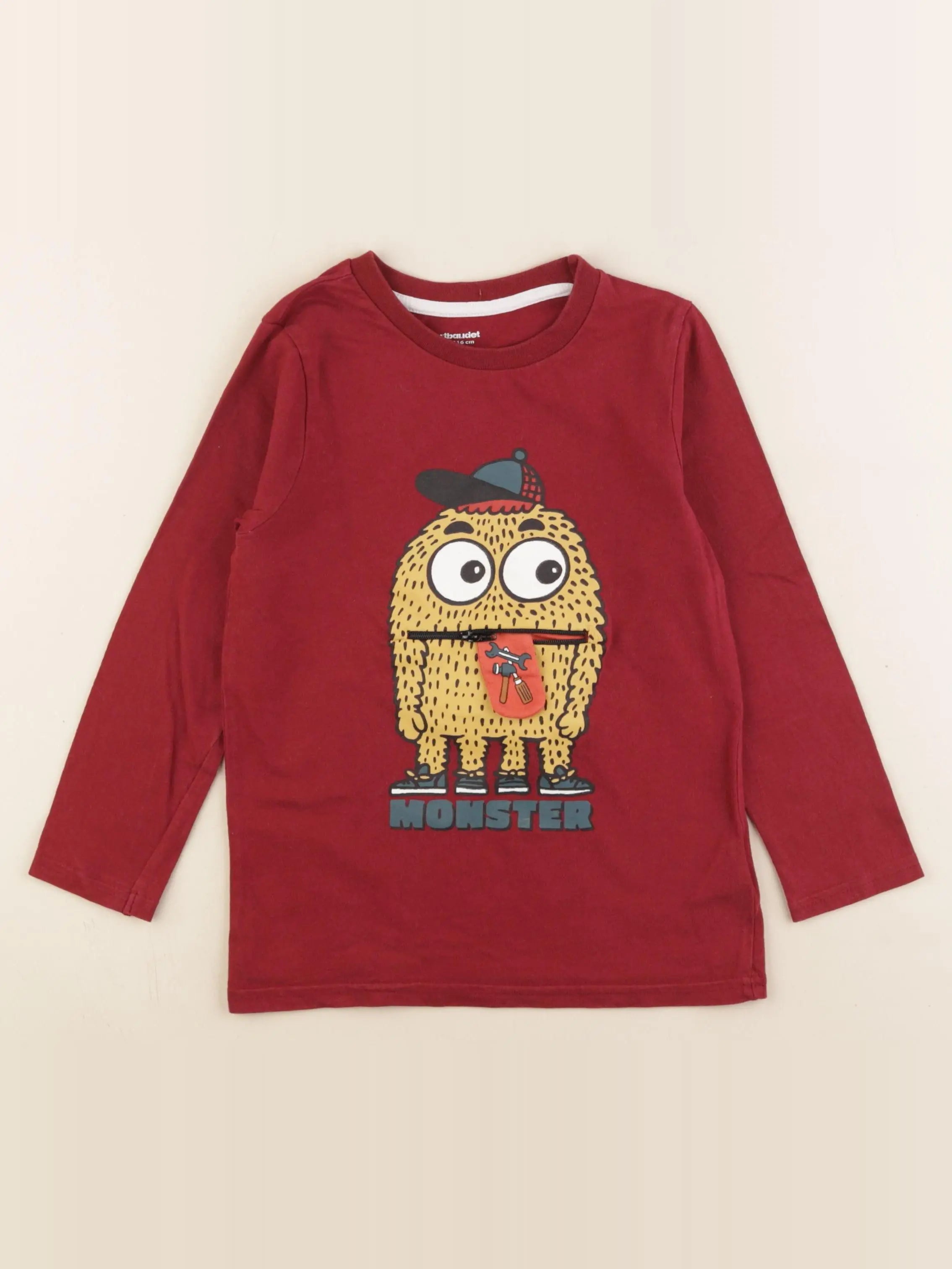 Vertbaudet - tee-shirt rouge - 6 ans