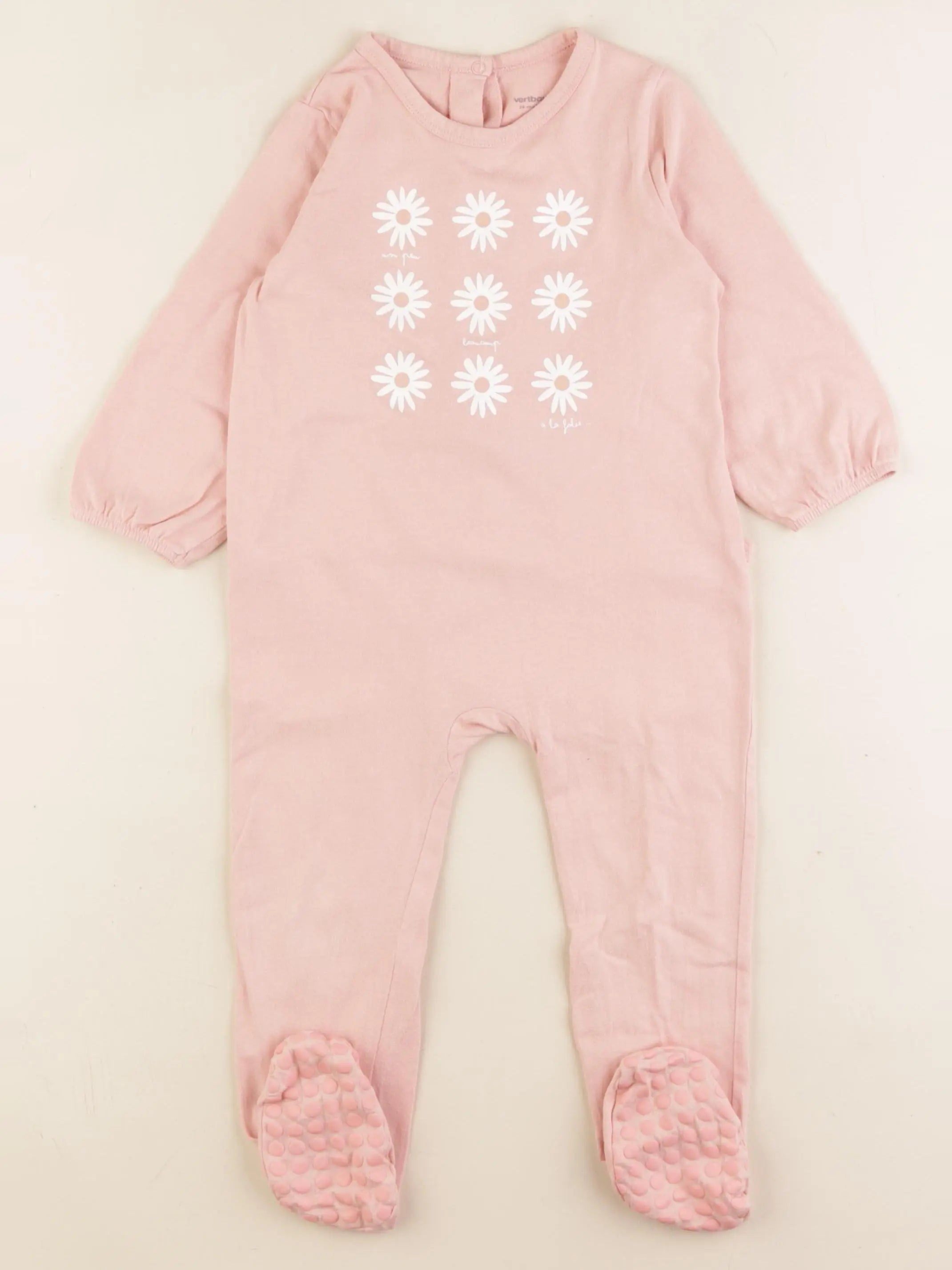 Vertbaudet - pyjama coton rose - 24 mois